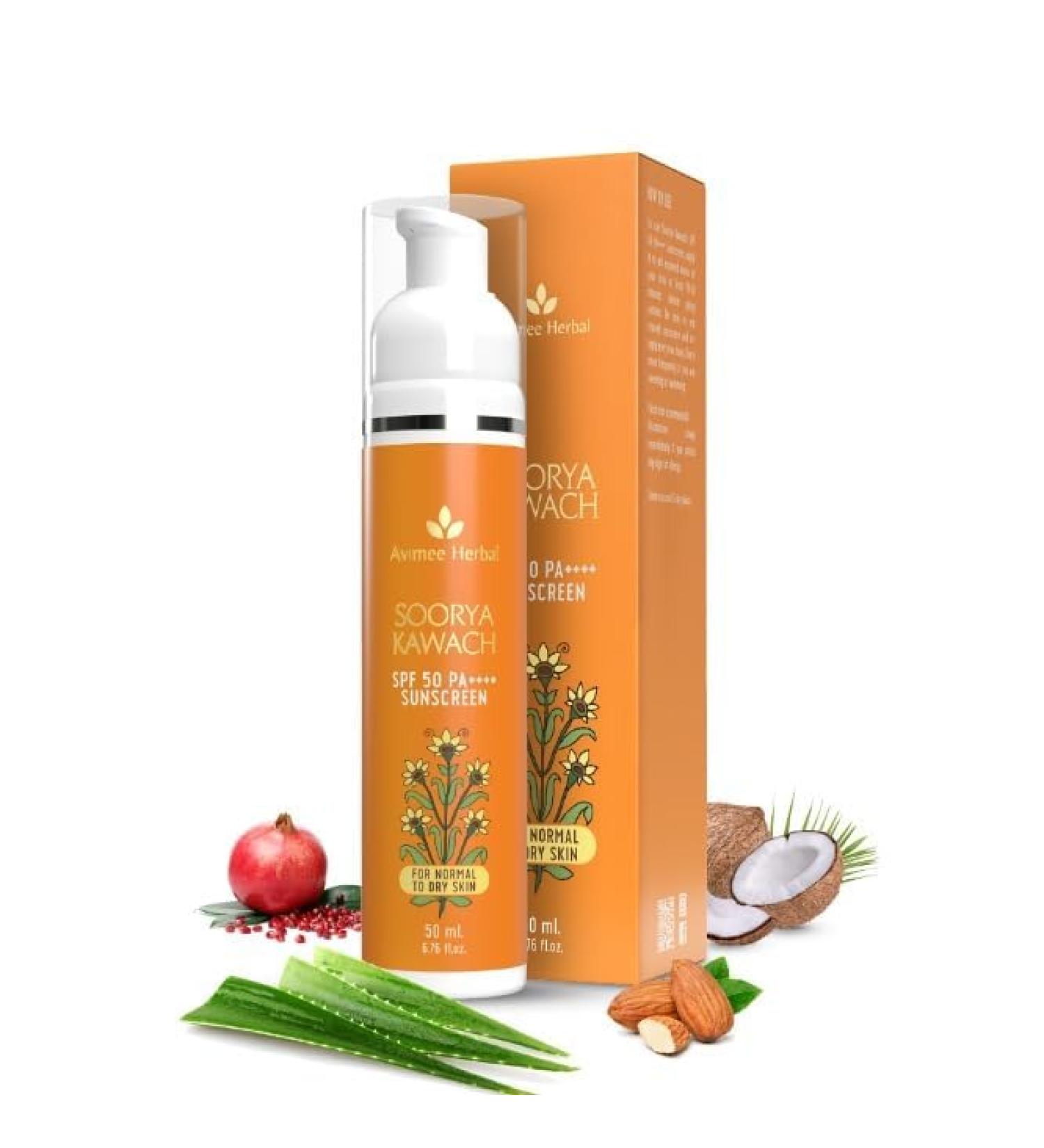 BlushDreams Soorya Kawach Sunscreen | SPF 50 PA++++ | No White Cast Non Greasy Light Weight | 50 ML