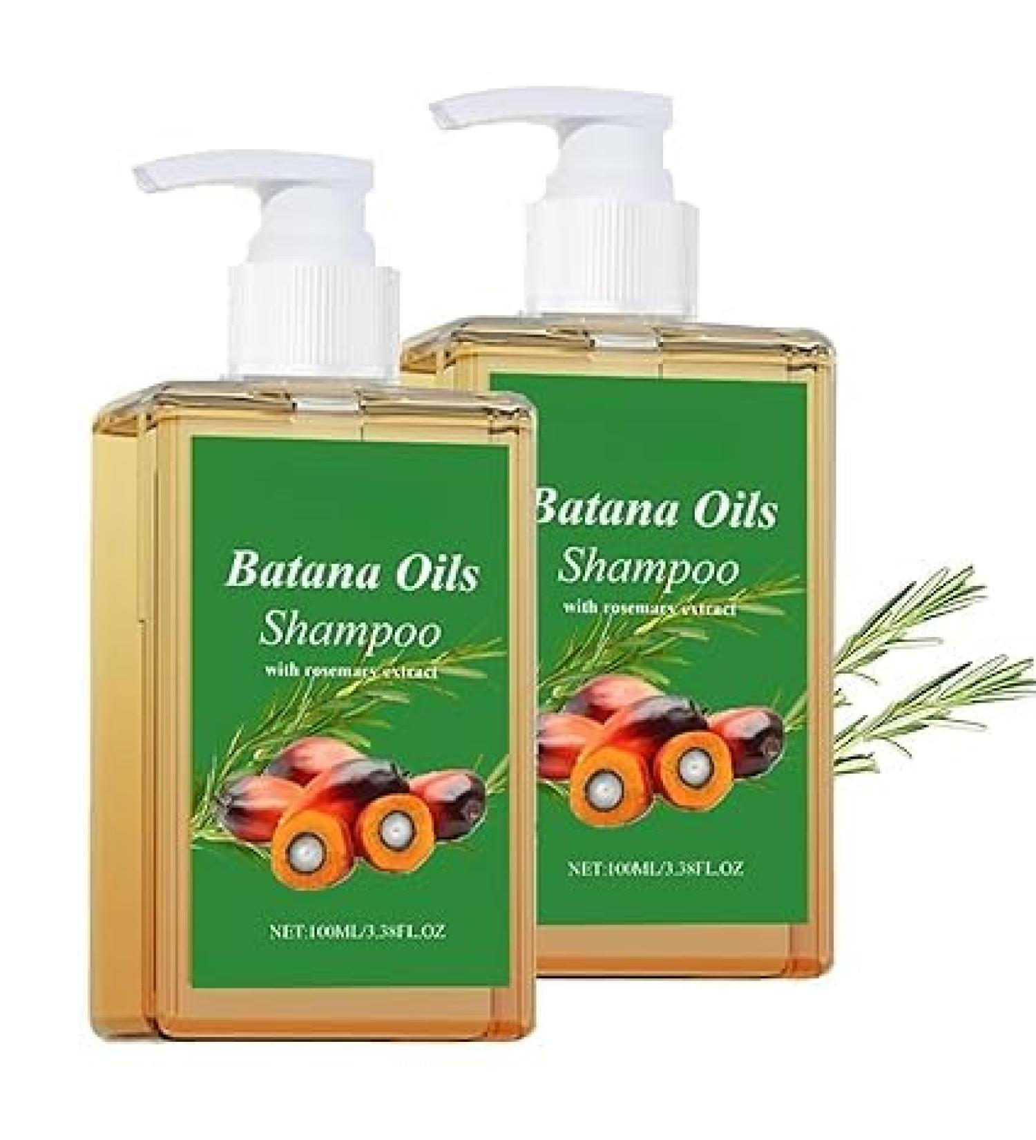 Lot de 2 shampoings l'huile de Batana shampooing l'huile de romarin pousse des cheveux perte de cheveux naturelle nourrit et r g n re les cheveux hydratant en profondeur renforce la repousse - Buy Online on GoSupps.com