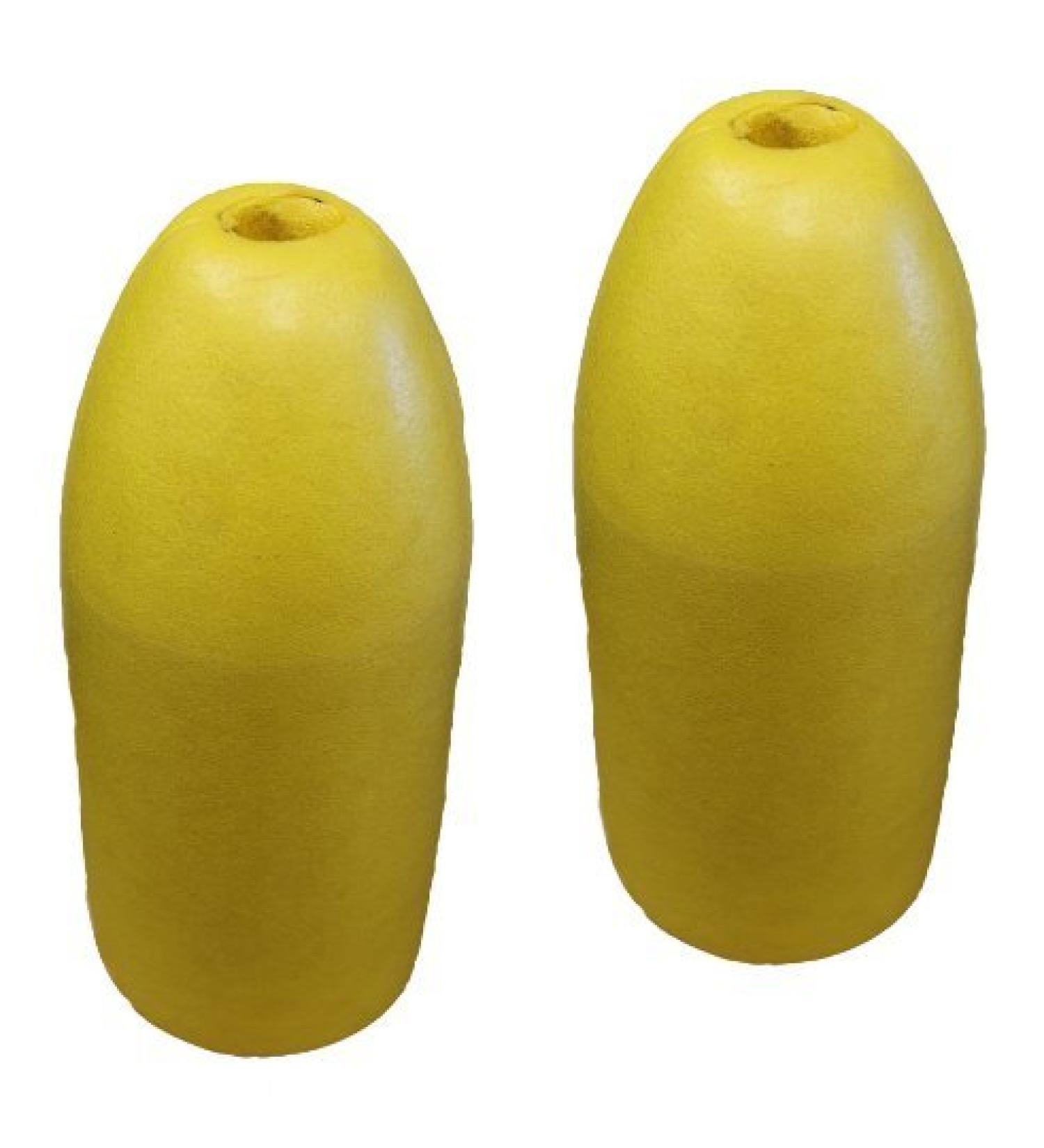 Pair of KUFA Sports Float Buoy for Crab Trap and Shrimp Pot Pair of 14"x6" Yellow Bullet Floats