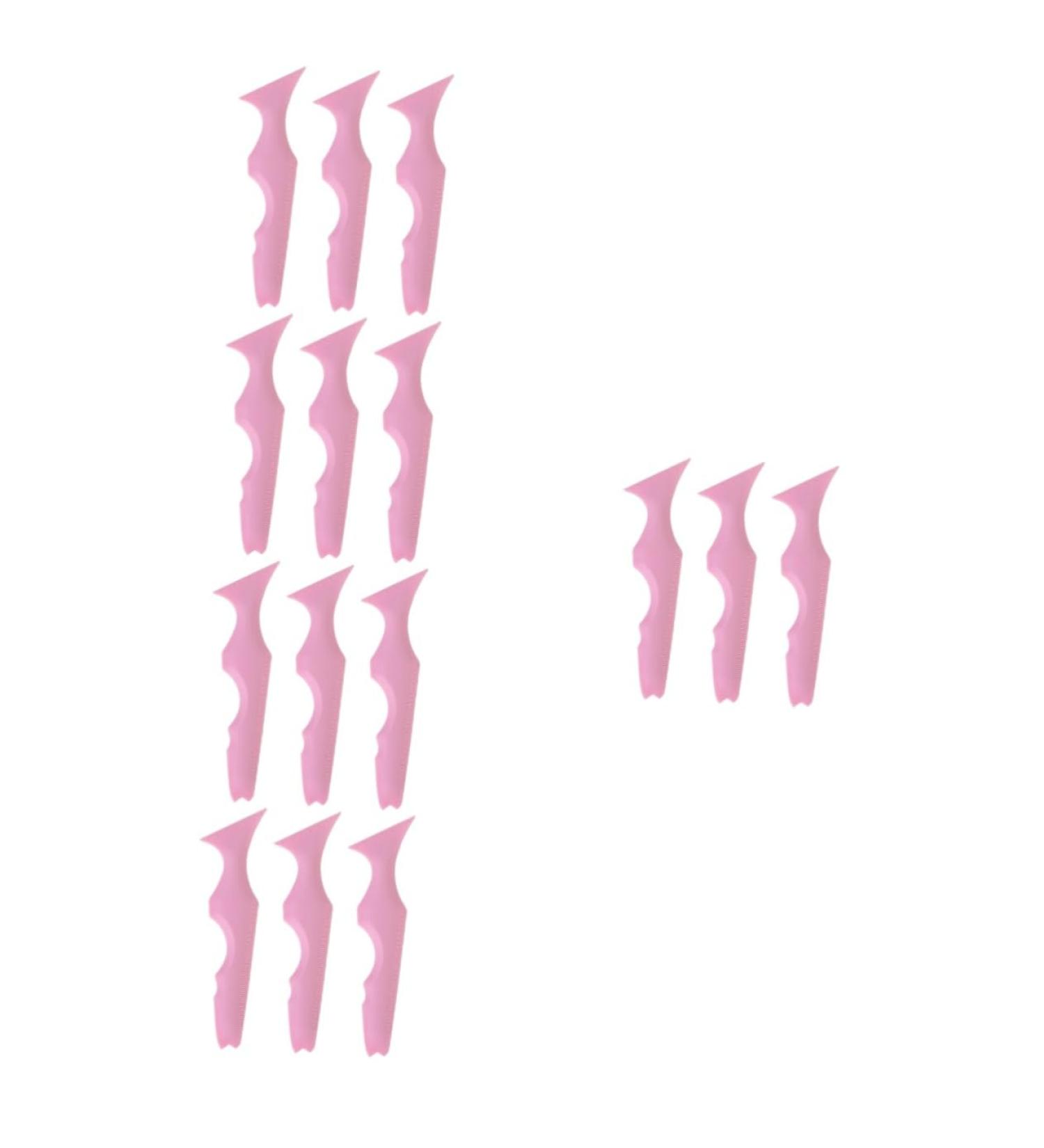 Baluue 15 Pcs Silicone Beauty Ruler Makeup Eyeliner Eyebrow Guide Stencil Lip Line for Beginners Lash Tools 15X4.15CMx5pcs Pink-2x5pcs - Buy Online on GoSupps.com
