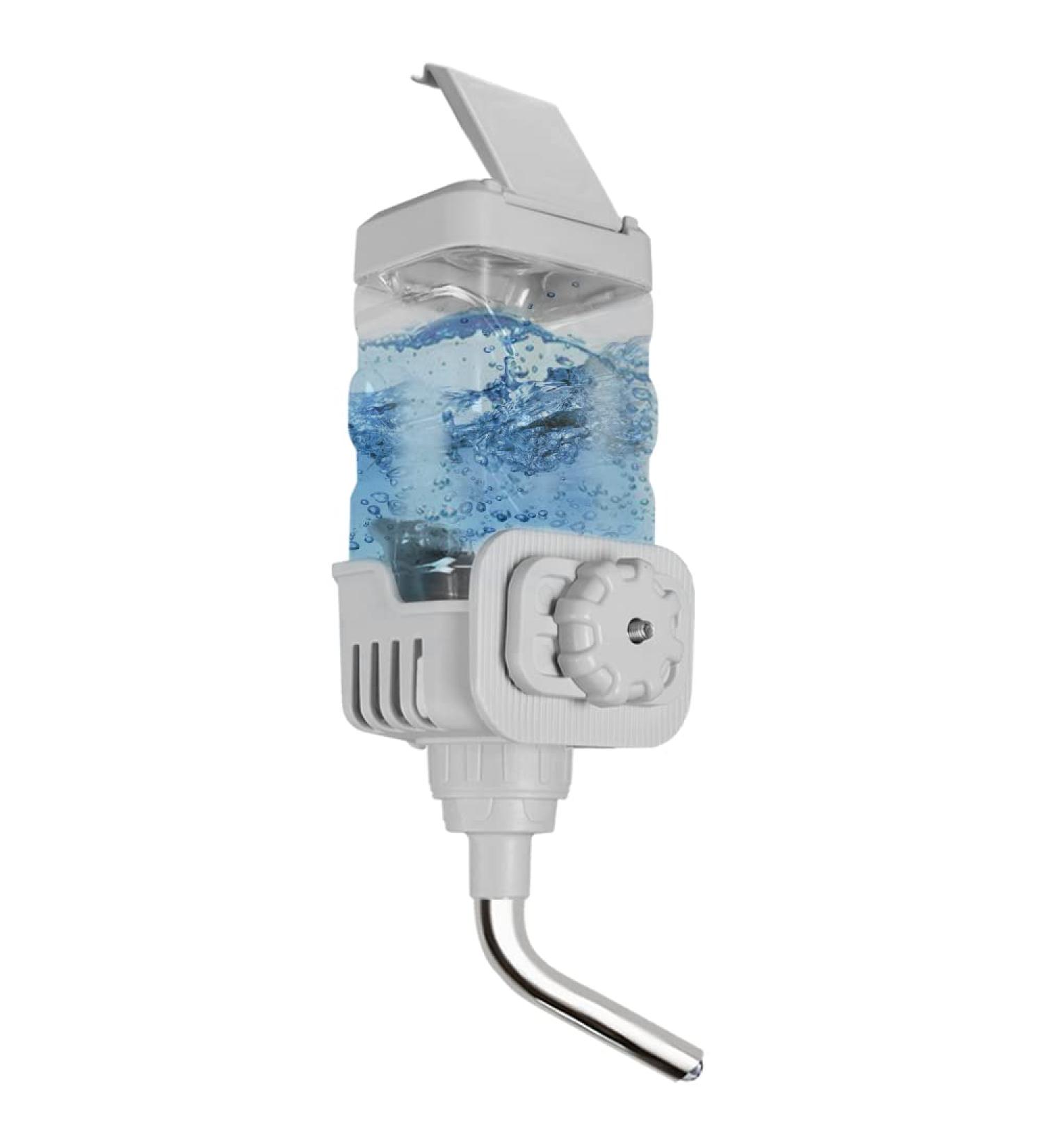 Vannon Top Fill Small Animal Water Bottle 30oz - No Drip BPA Free Dispenser for Rabbits, Guinea Pigs, Ferrets, Chinchillas, Squirrels, Hedgehogs - Grey - Buy Online on GoSupps.com