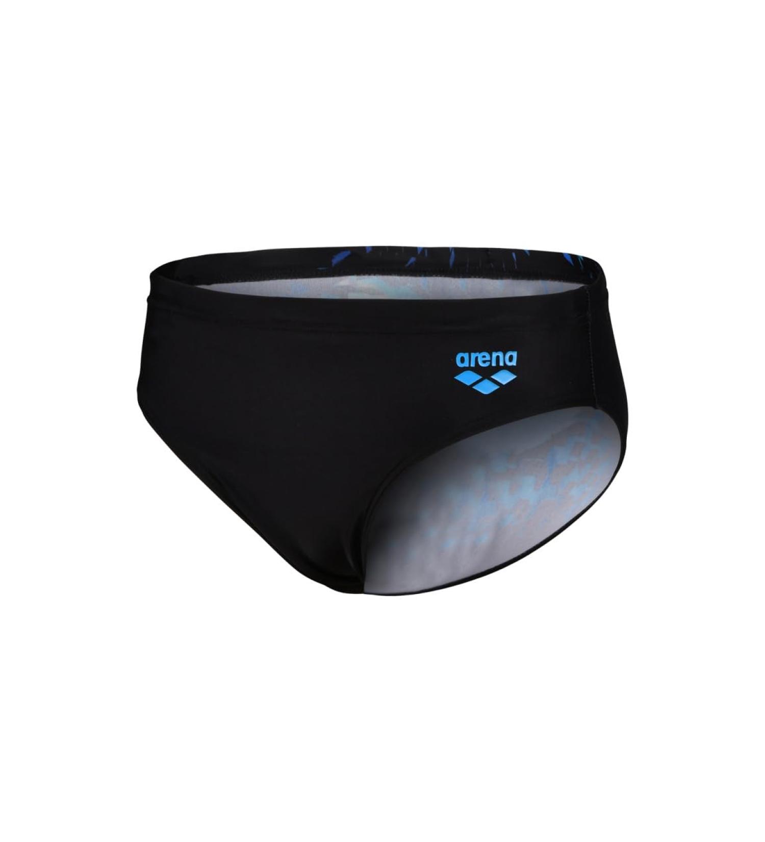 ARENA Boys' Multi Pixels Swim Briefs - Stylish Comfortable & Durable Swimwear (Black-Multi Turquoise) - Buy Online on GoSupps.com