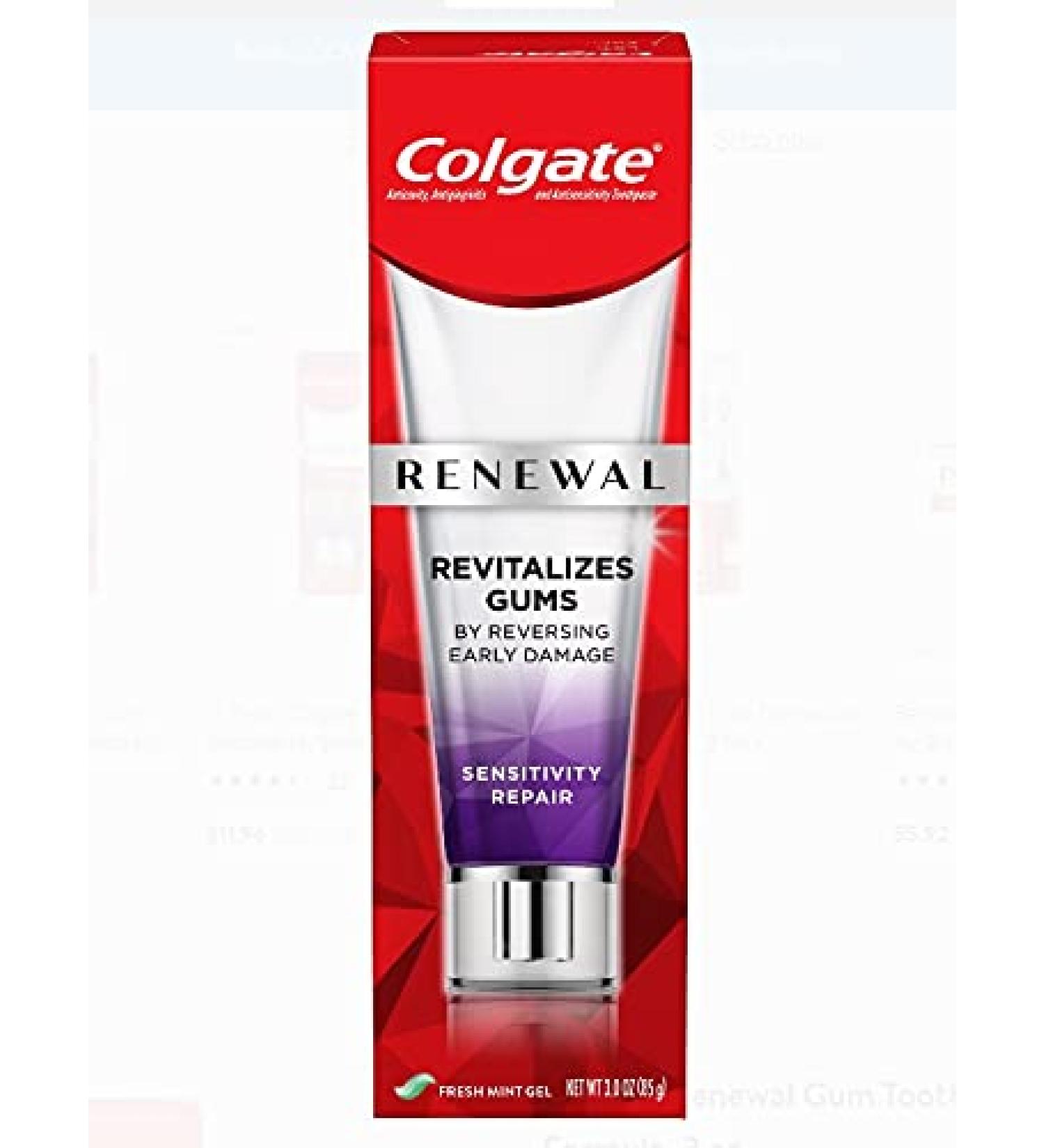 Colgate Renewal Gum Toothpaste - Sensitivity Repair - Fresh Mint Gel Formula - 3 oz - Buy Online on GoSupps.com