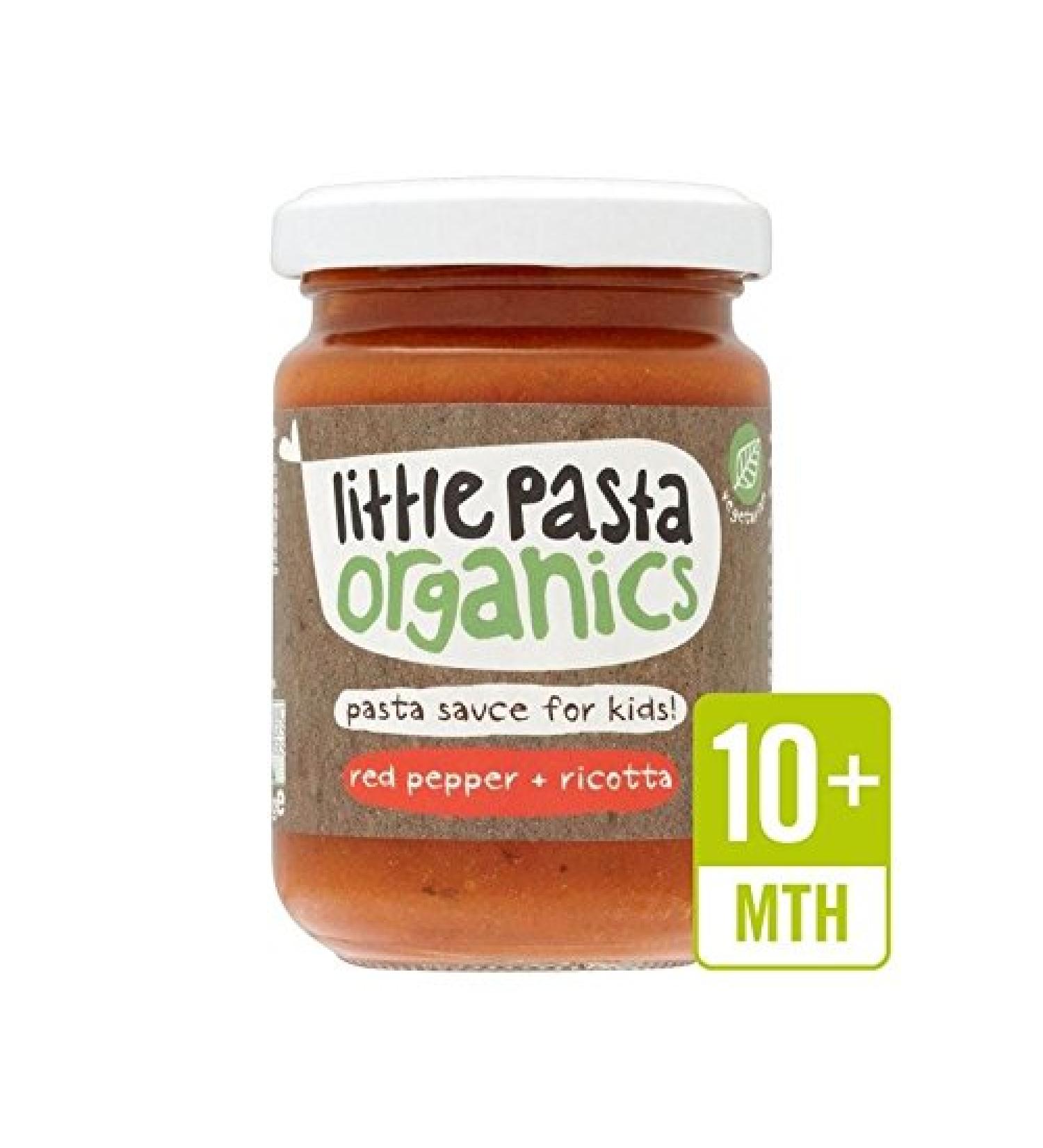 Little Pasta Organics Free from Red Pepper & Ricotta Pasta Sauce 130g - Pack of 4