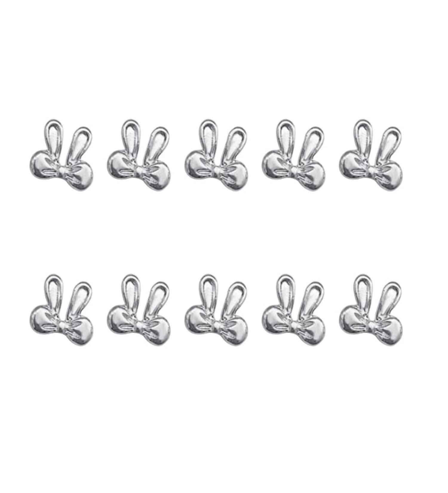 Metal Nail Art Studs 3D Metal Nail Art Jewelry Decorations Bows Rabbits Moon Multi-Shapes Nail Decoration Accessories Nail Art Jewels - Buy Online on GoSupps.com