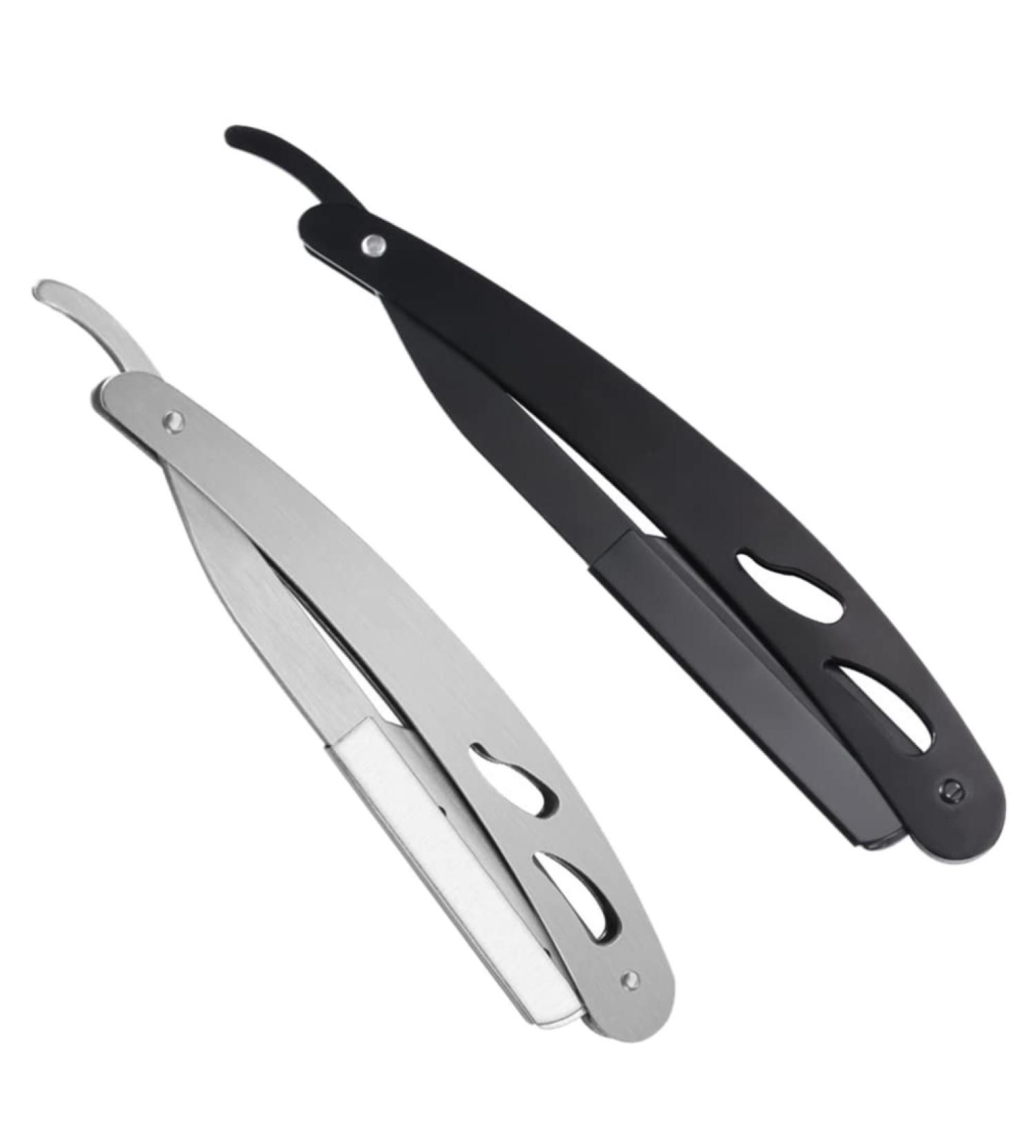 Beaupretty Vintage Razor Holder & Scissors Set - Professional Eyebrow Trimmer Rustproof Steel Old Fashioned Hairdresser Tools - Buy Online on GoSupps.com