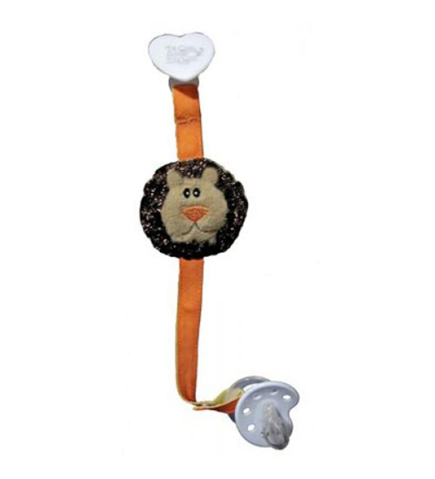 Zigozago Handmade Pacifier Clip - Adorable Little Lion Design | International Shipping Available - Buy Online on GoSupps.com