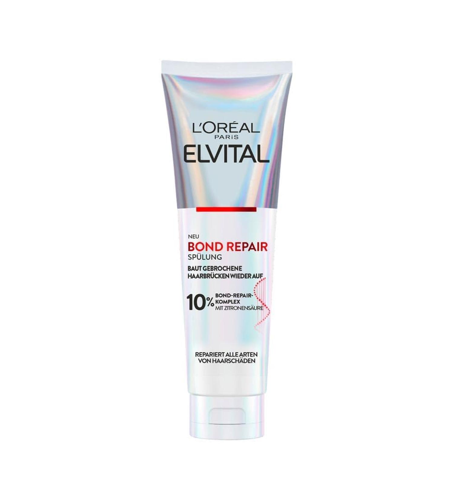 L'Or al Paris Elvital Bond Repair Apr s-shampoing contre les dommages capillaires r parateur et protection des cheveux pour moins de casse plus de souplesse et de brillance avec complexe Bond Apr s-shampoing 150 ml (Lot de 1)