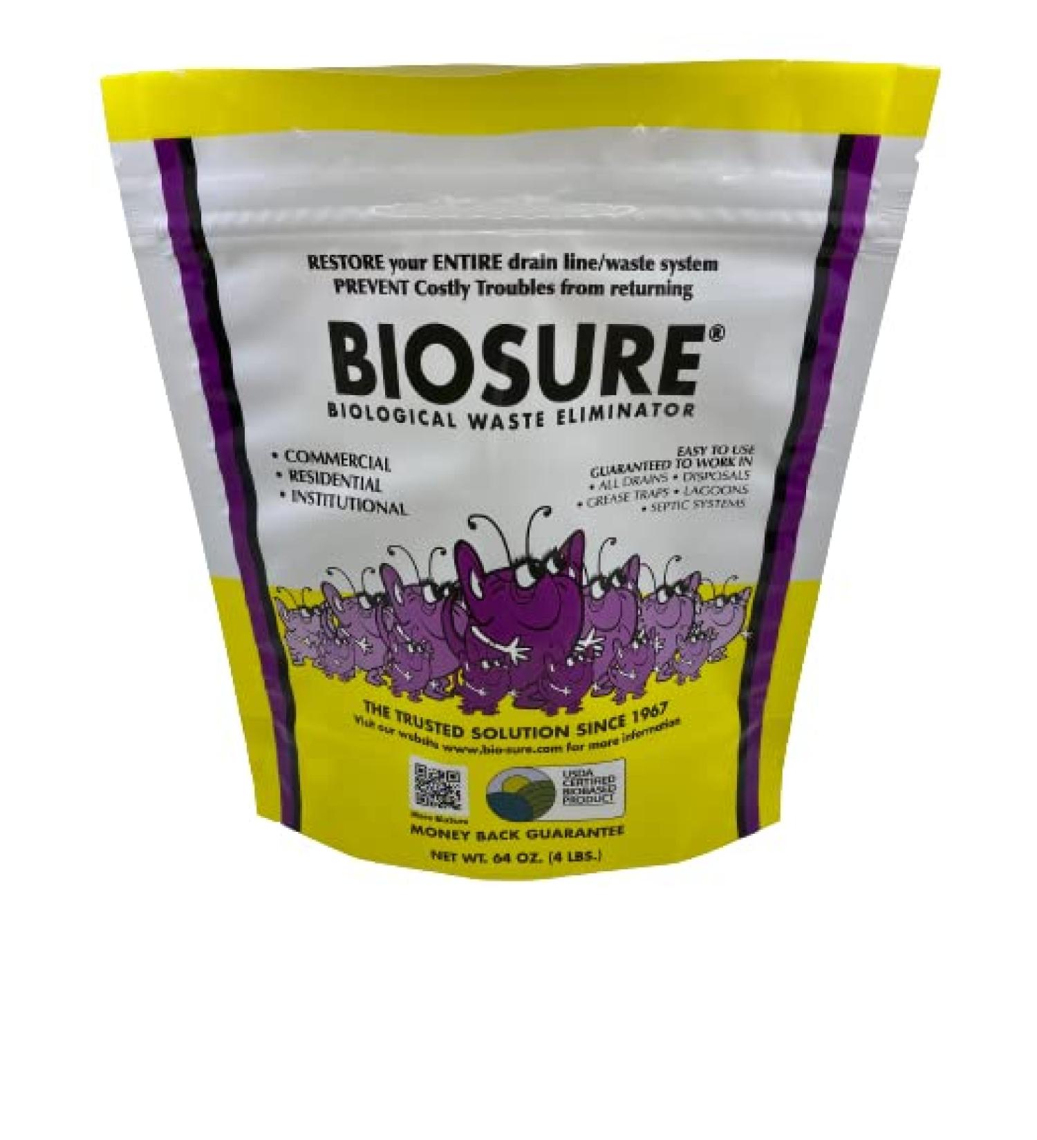 BIOSURE 6 Month Supply: Eco-Friendly Septic Tank & Lagoon Treatment - Buy Online on GoSupps.com