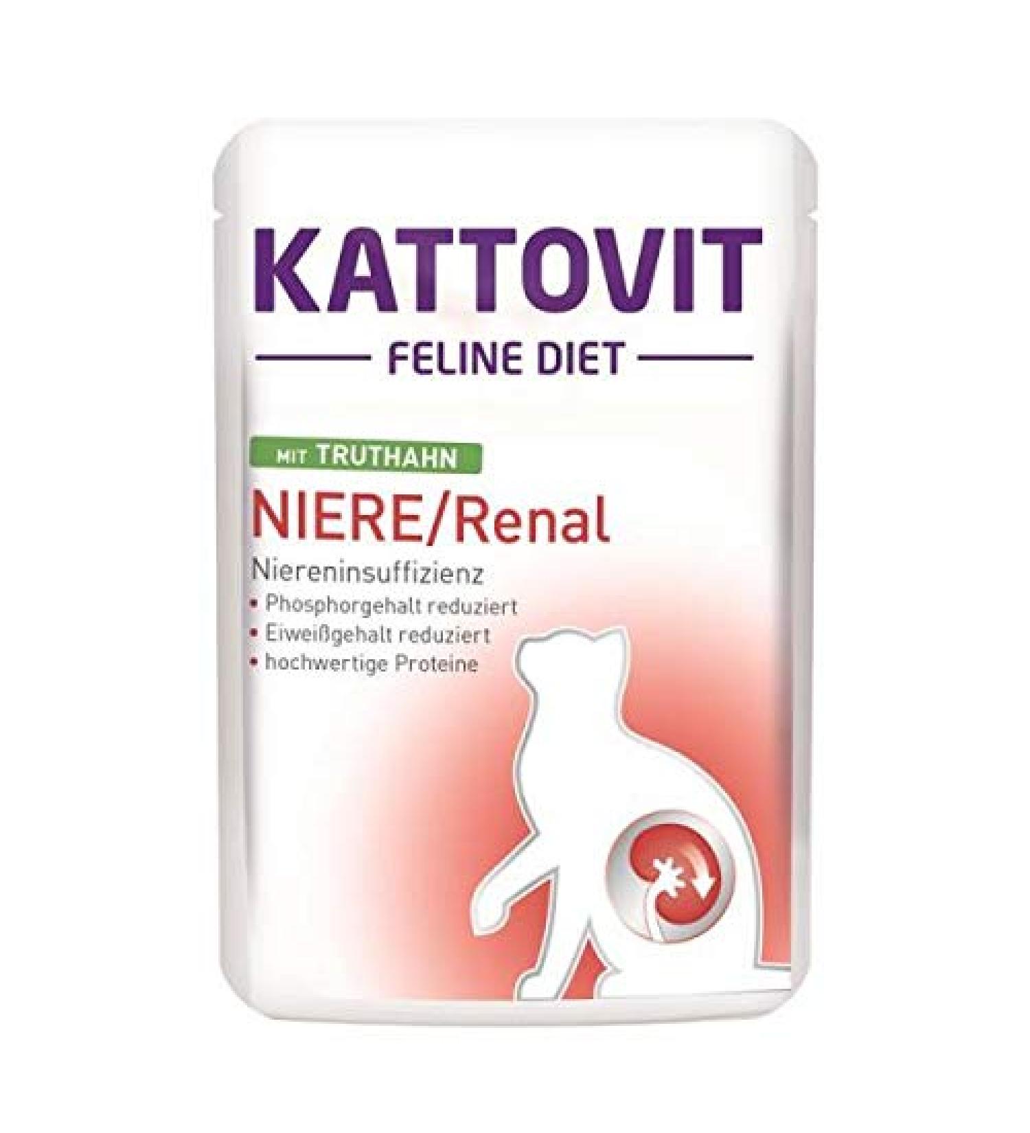 Kattovit Feline Diet Kidney/Renal Turkey 85 g - Pack of 24