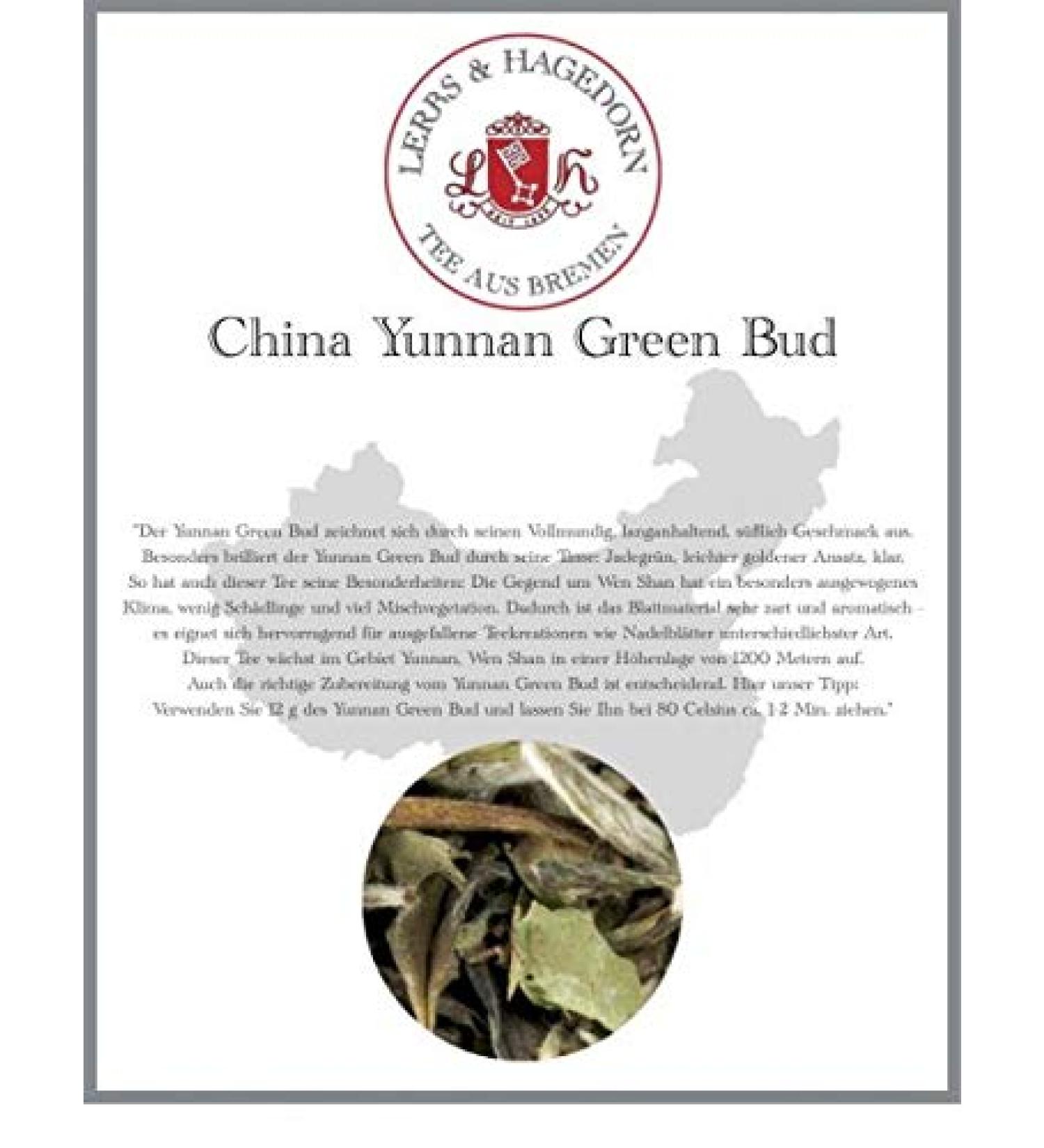  Lerbs & Hagedorn Lerbs & Hagedorn Yunnan Green Bud Chinese Green Tea | Full-bodied long-lasting sweet approx. 2 kg (162 litres) - Buy Online on GoSupps.com