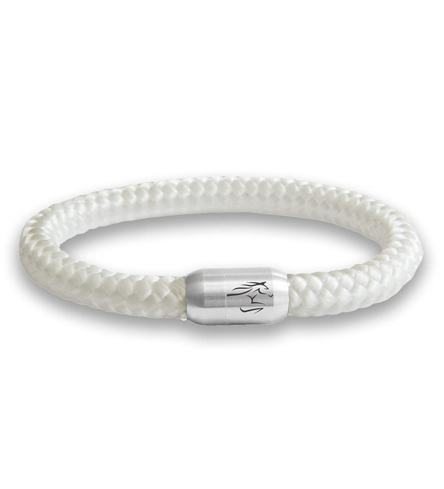 Handmade Equestrian Sport Horses Jockey Club Sailtaw Bracelet | High-Quality Magnetic Closure | Unisex | Engraved Design | 8mm Diameter | 23cm Length - Buy Online on GoSupps.com