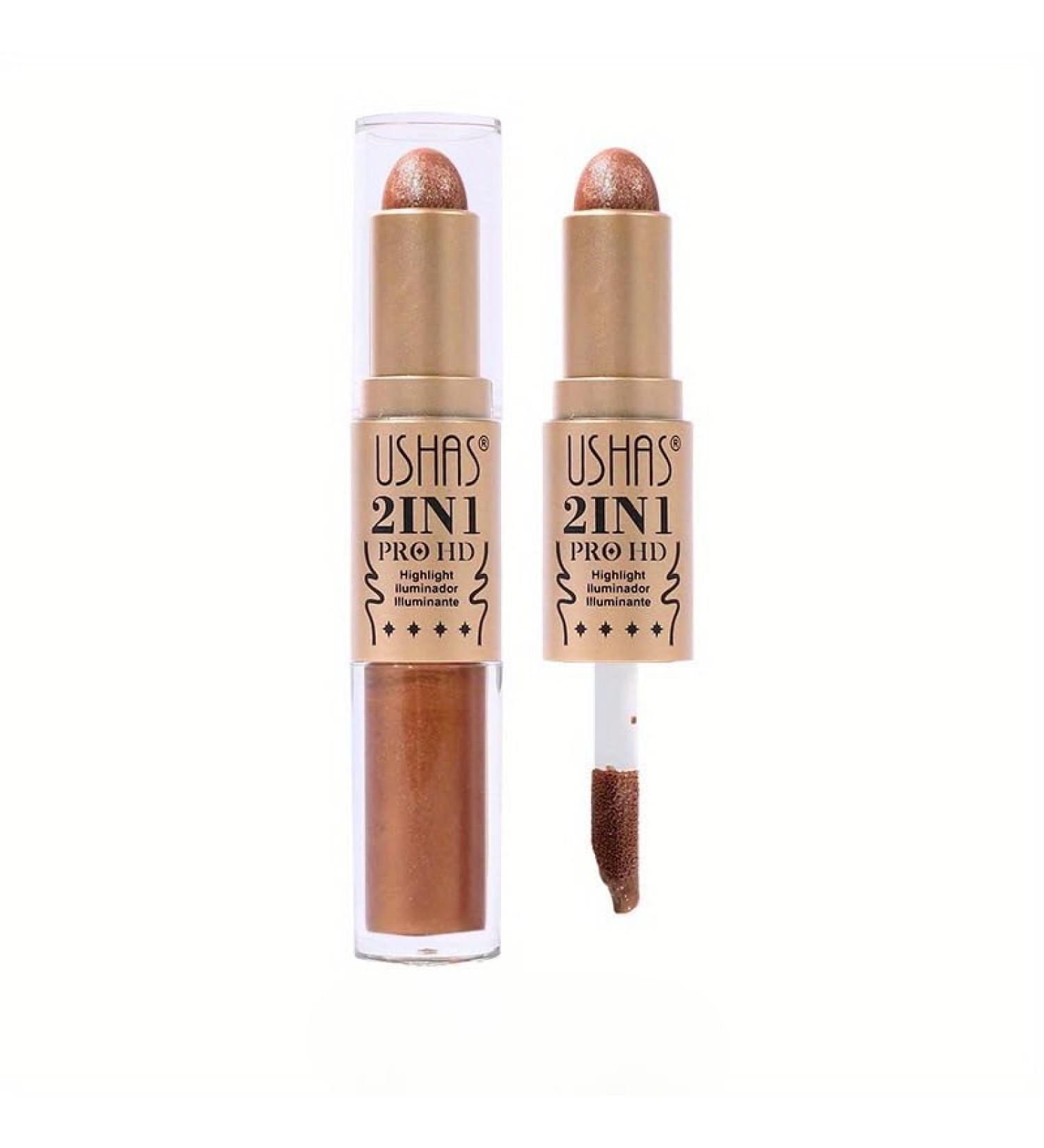 2 In 1 Concealer Stick Highlight Contour Stick Highlighter + Highlighter Strip Cruelty Free Makeup Dual-Ended Full Coverage Waterproof Multi-Use Concealer (#3) - Buy Online on GoSupps.com