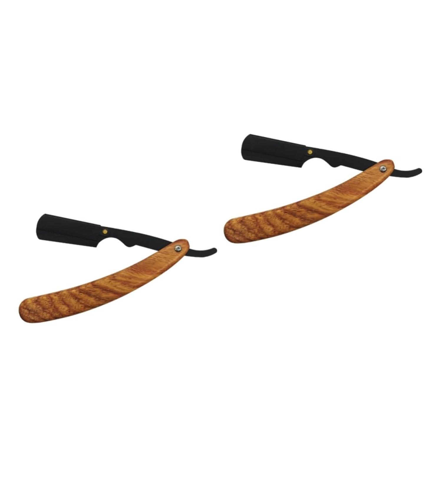 Buy Angoily 2-in-1 Eyebrow Razor & Hair Clips for Men | Premium Stainless Steel & Rosewood | International Shipping Available - Buy Online on GoSupps.com