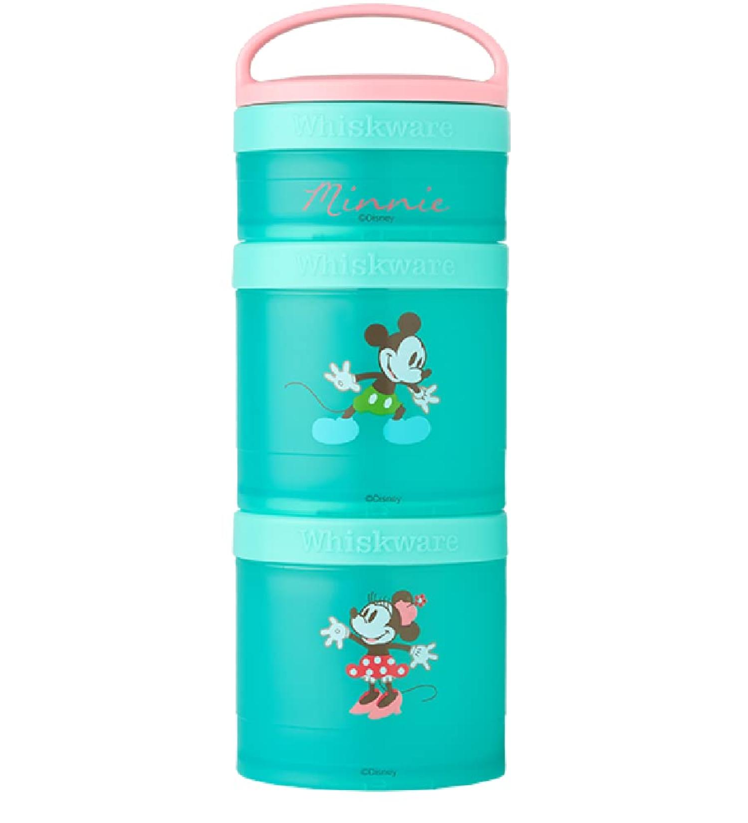 Whiskware Disney Stackable Snack Containers - Set of 3 Cups for Kids, Toddlers - Mickey and Minnie Design - Ideal for School and Travel - Buy Online on GoSupps.com