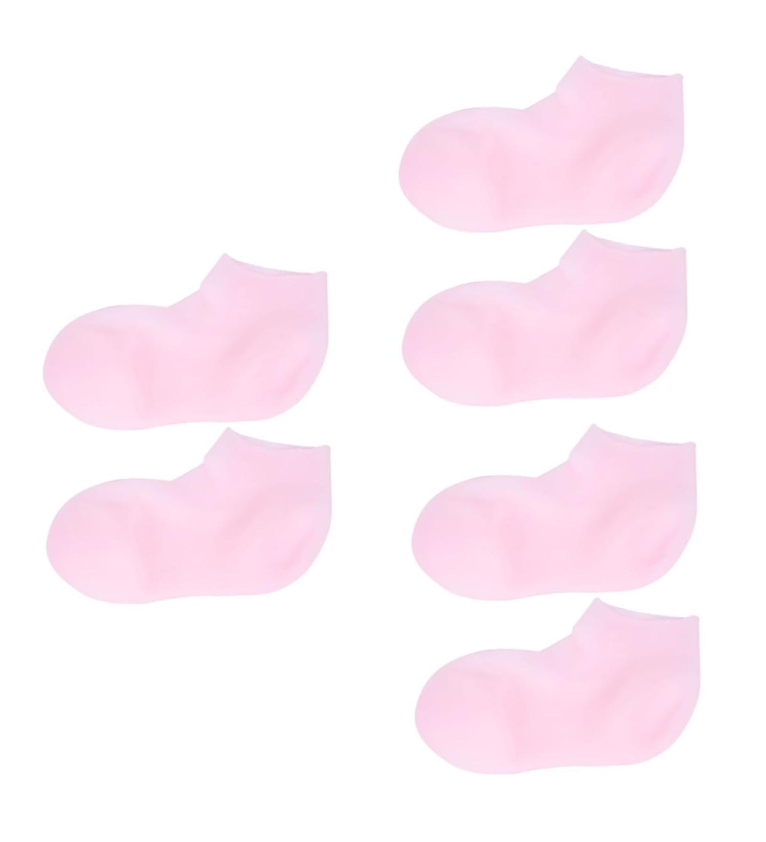 Healeved 3 Pairs Protective Socks Spa Moisture Socks Moisturizing Gel Socks Moisturizing Socks Exfoliating Cotton Socks for Moisturising Feet Treatment Pink Foot Sebs Women's Heel Socks - Buy Online on GoSupps.com