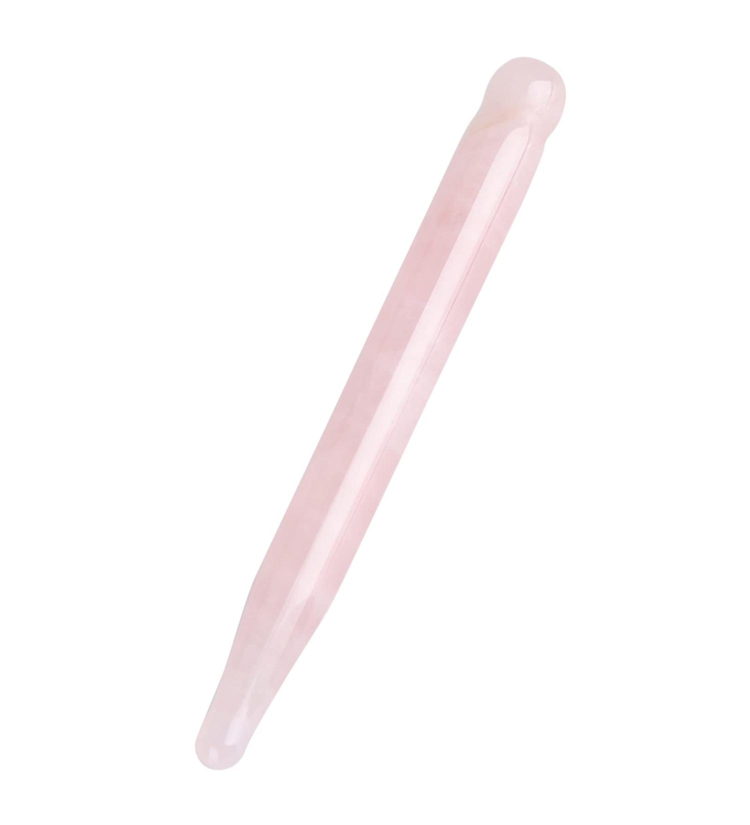 Massage Stone Rose Krll Stick - Polished Green & Pink Stone Carving for Health & Relaxation | 1 Piece International Shipping - Buy Online on GoSupps.com