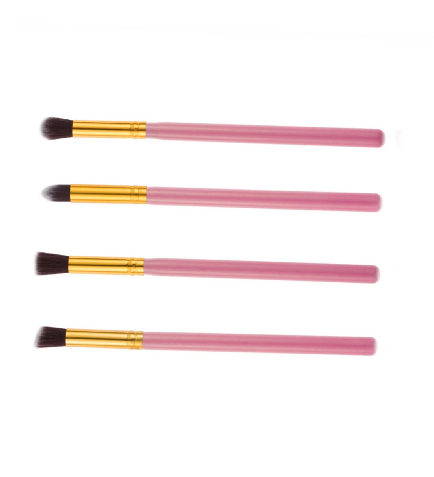 Outanaya 4pcs Set Eye Make-up Brush Kit Eye Make- up Brush Kit Eyeliner Blending Crease Kit Eye Cosmetic Pink