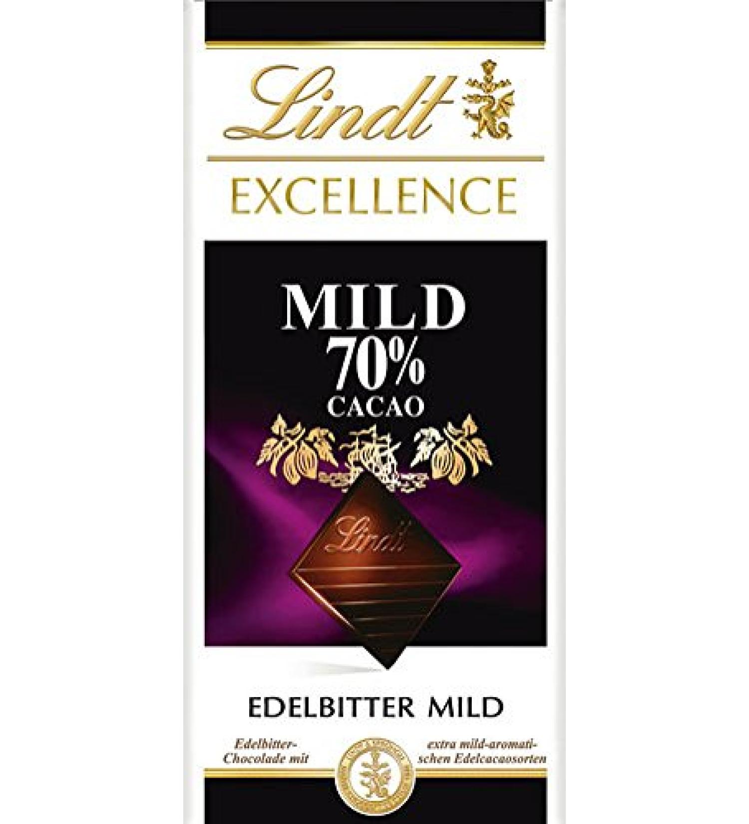Lindt Lindt Excellence Mild 70% Cocoa bittersweet 100 g 4 x