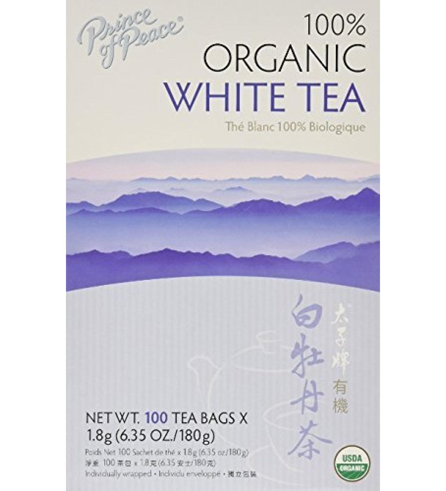 Prince of Peace Organic White Tea 100 Count (Pack of 2)
