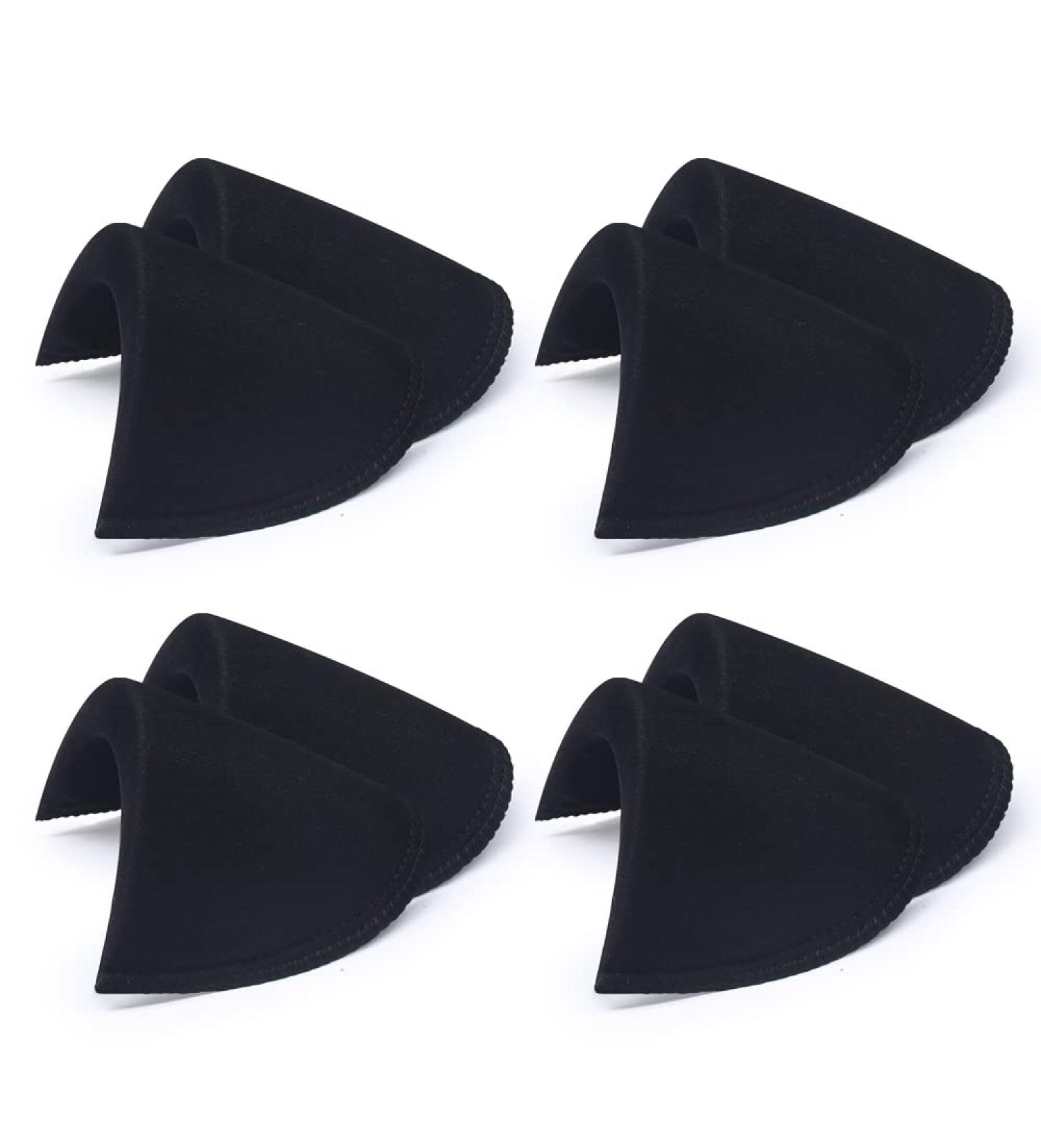 4 Pairs Black White Covered Shoulder Pads for Blazer Suit Coat Jacket - Large 18mm Thickness - Buy Online on GoSupps.com