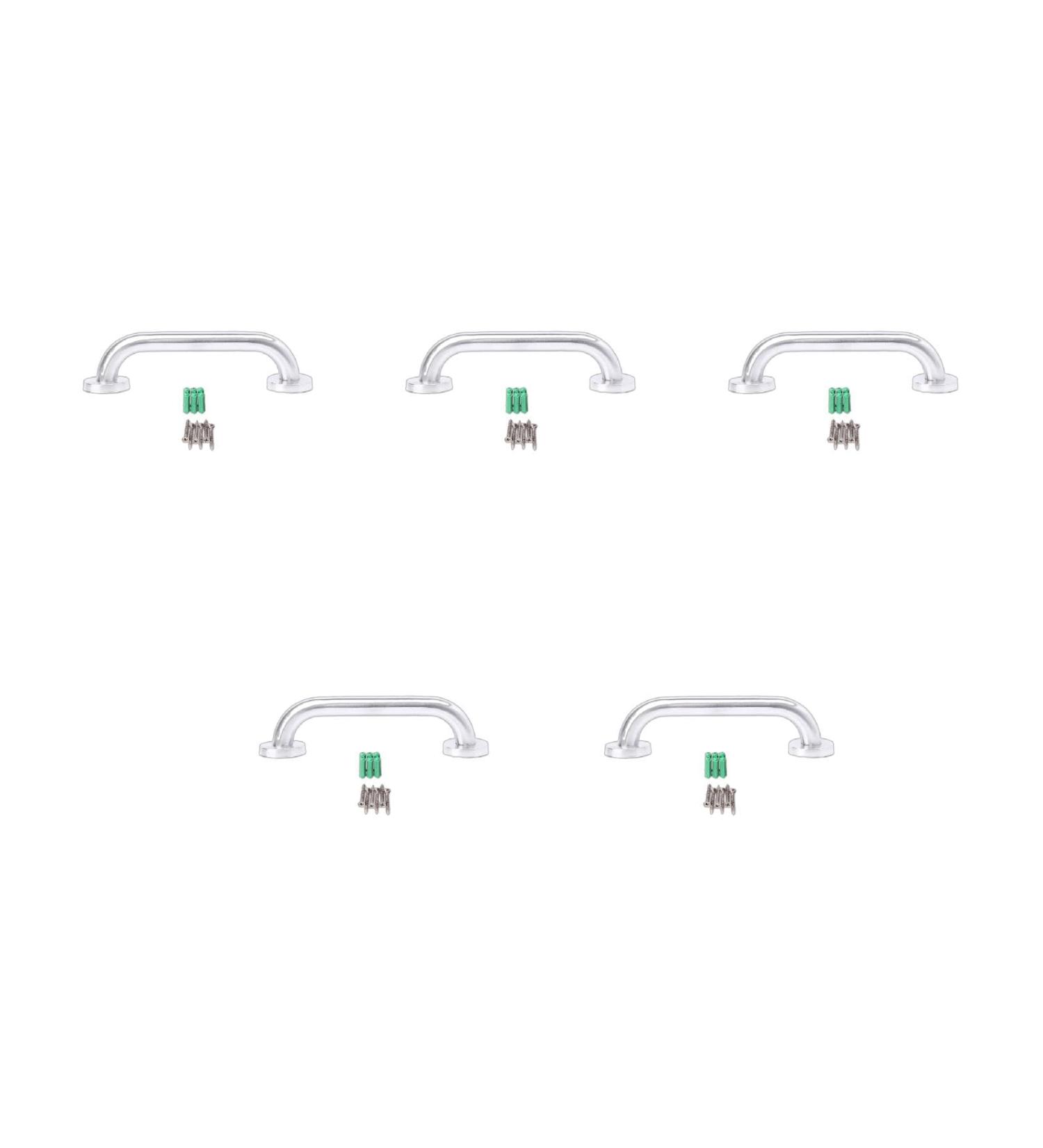MCAORI 25cm Bathroom Shower Tub Handrail Stainless Steel Safety Toilet Support Rail Gra 5pcs - Buy Online on GoSupps.com