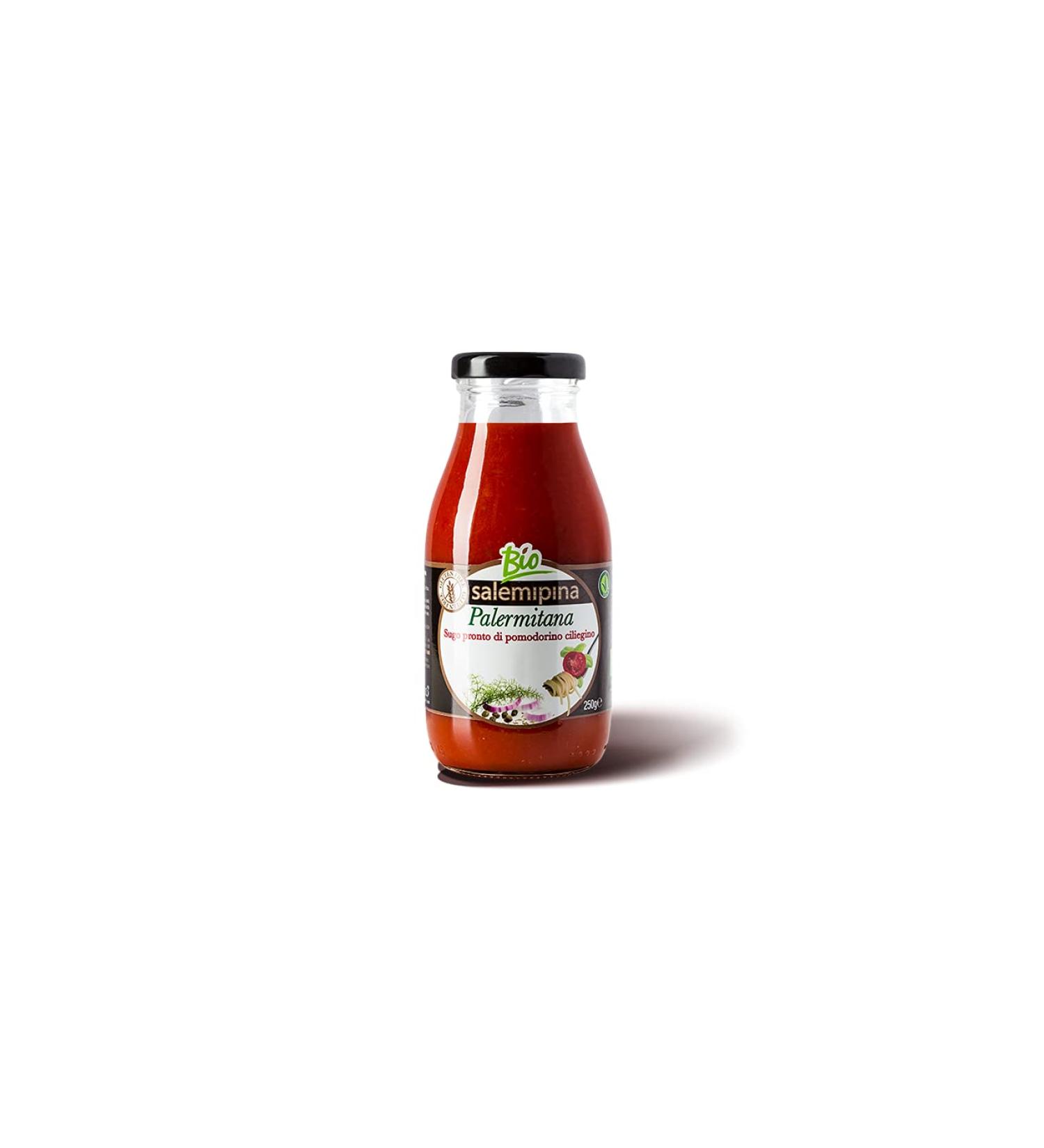 Salemipina Ready-made organic cherry tomato sauce Palermo style 250g - Vegan