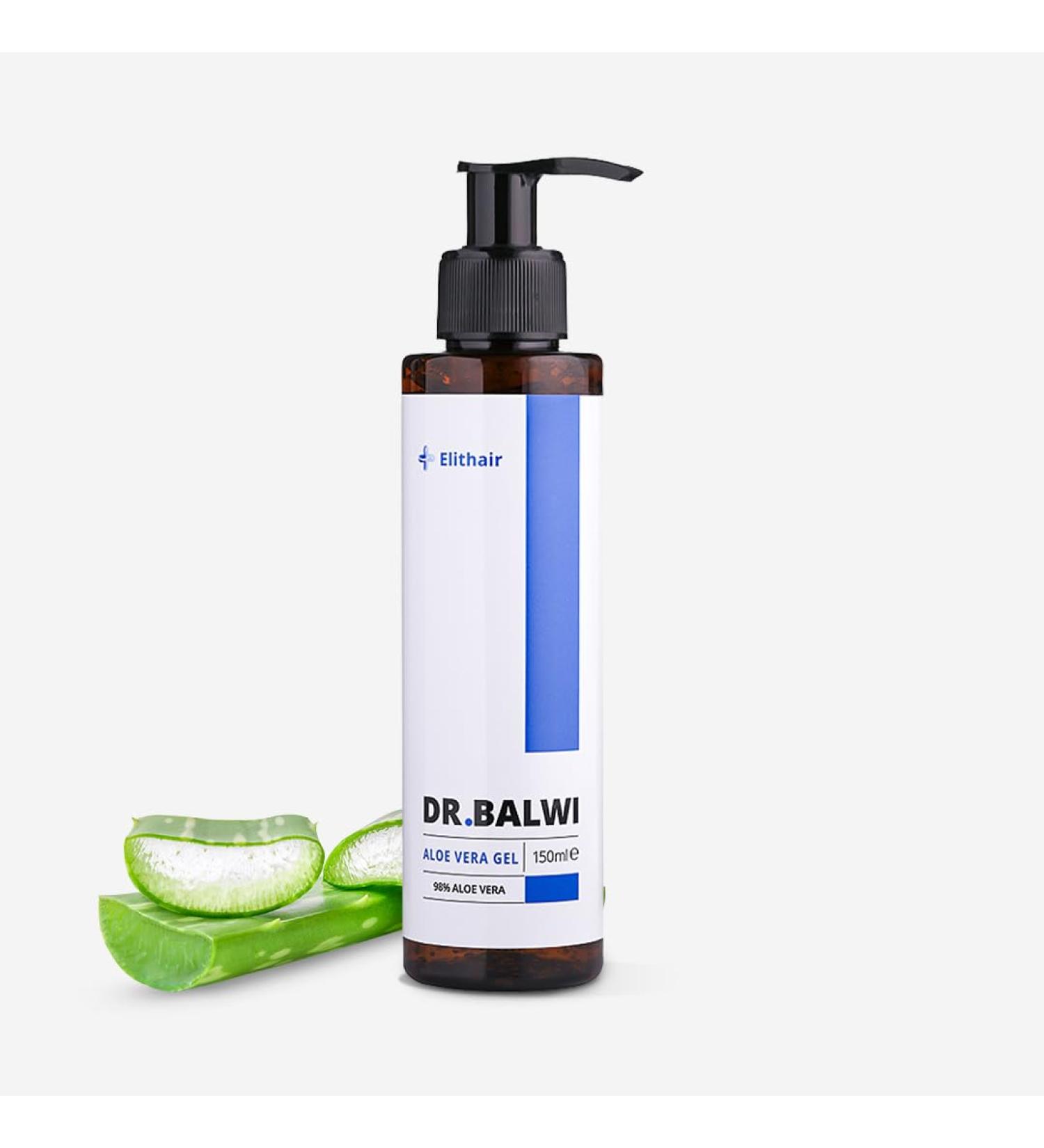 Dr. Balwi Gel l'aloe vera 98 % pour cheveux et cuir chevelu - Soin hydratant contre la s cheresse et les d mangeaisons - Renforce les racines des cheveux et favorise la croissance des cheveux - Sans - Buy Online on GoSupps.com