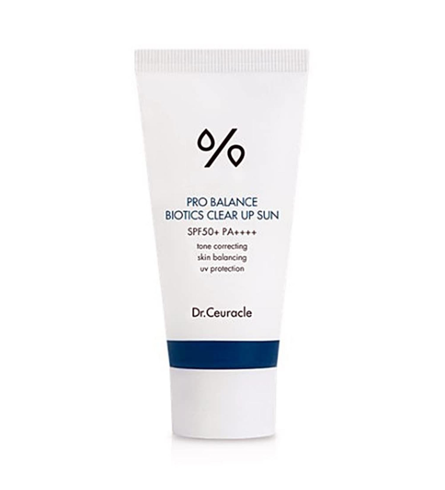 Dr.Ceuracle Pro Balance Biotics Clear Up Sun SPF 50+ PA+++ | Probiotics Sunscreen for Tone Correction and Skin Balance | Hydrating Sunscreen with Strong UV Protection - Buy Online on GoSupps.com