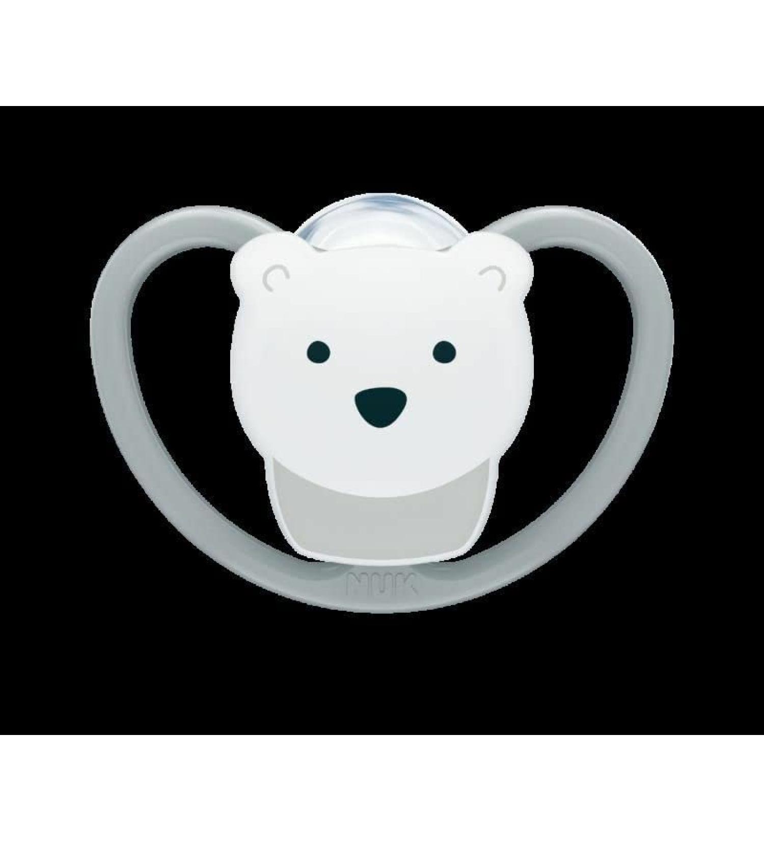 Nuk pacifier space girl 0-6 months. gray