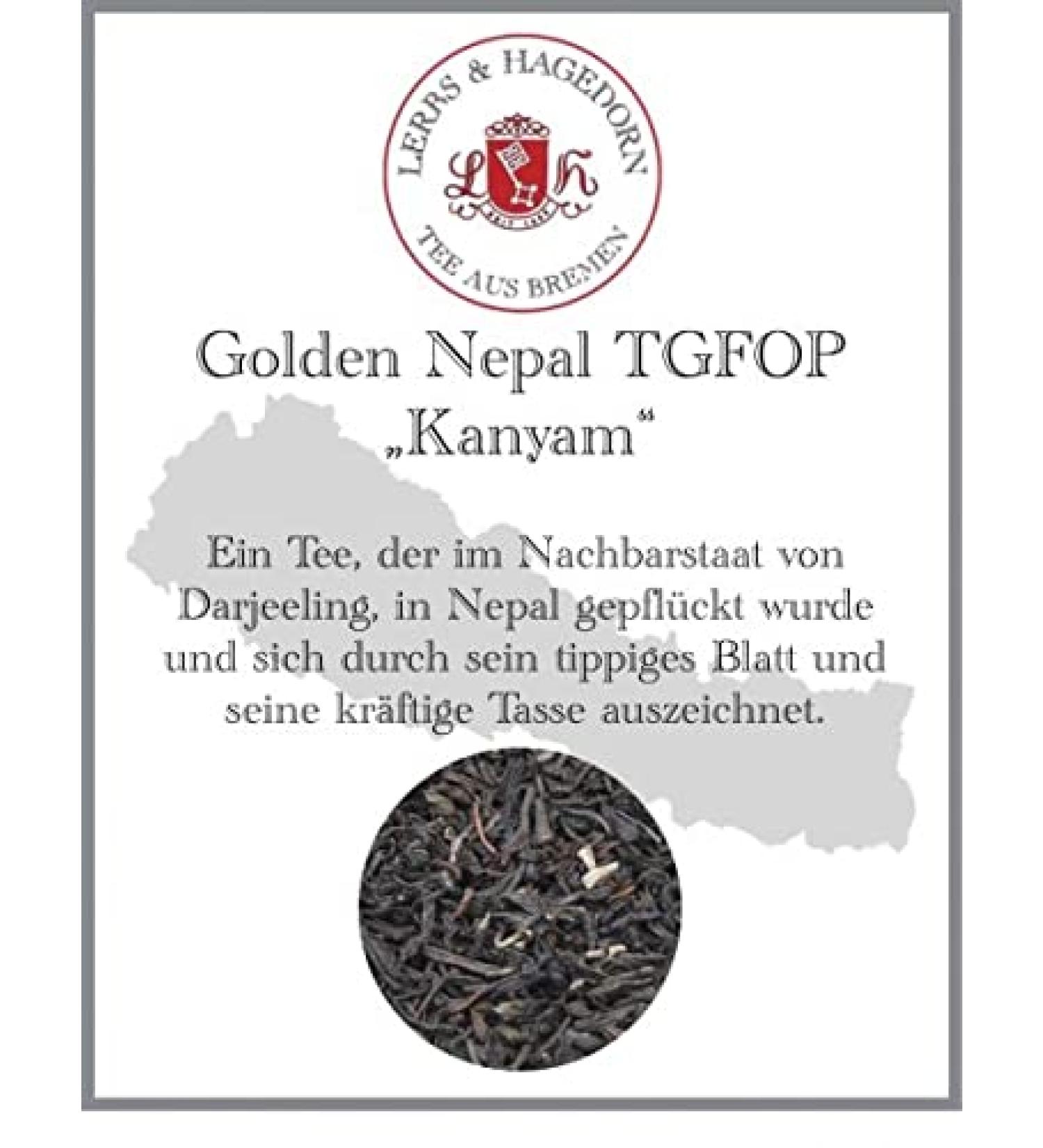  Lerbs & Hagedorn Lerbs & Hagedorn Golden Nepal TGFOP Kanyam Strong Cup 250 g (approx. 20 L) - Buy Online on GoSupps.com