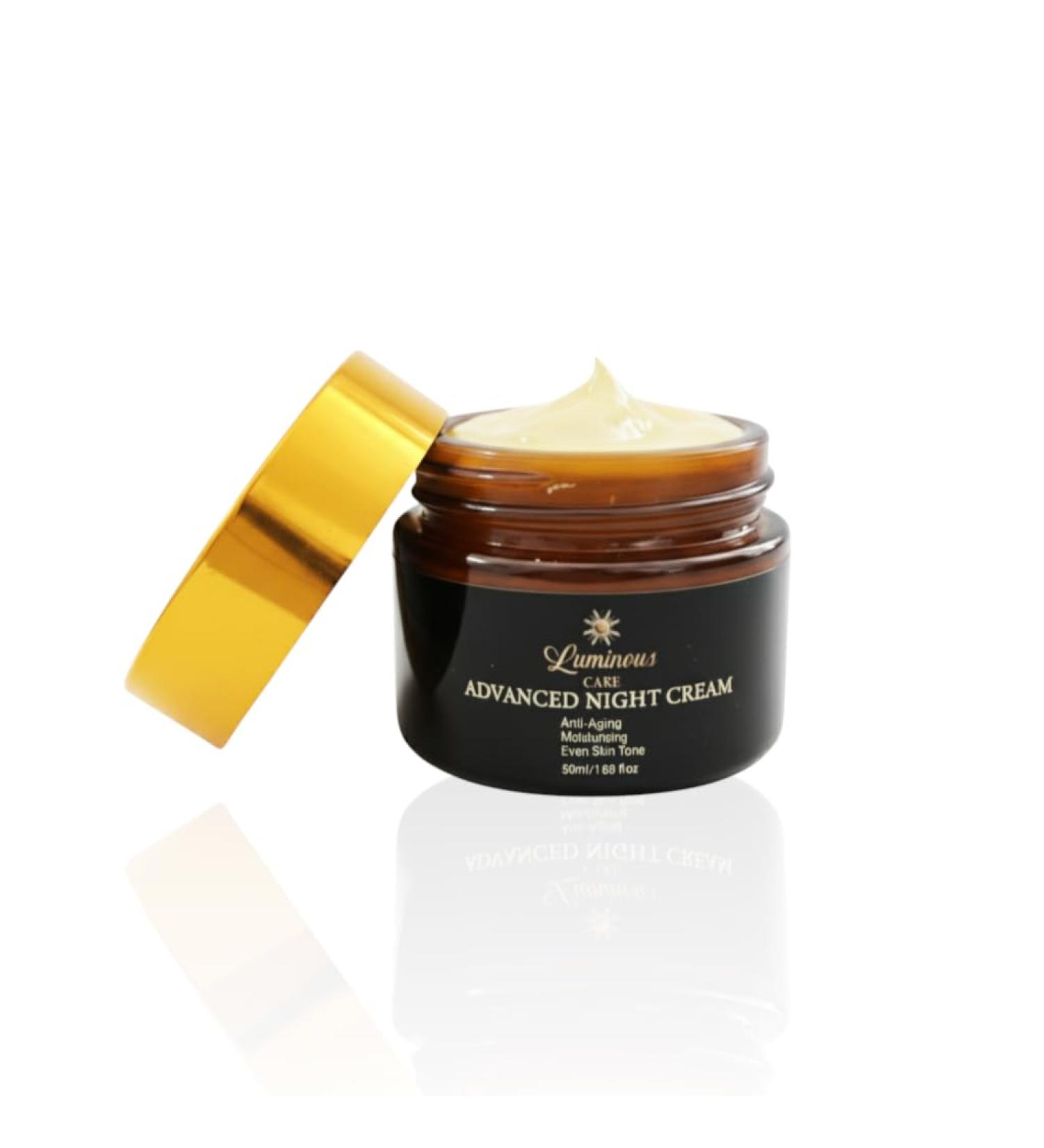 Luminous Care Advanced Anti-Aging Night Skincare Cream Retinol & Vitamin C Face Moisturizer with Collagen Licorice Root & Aloe Hydrating Firming Cream for Fine Lines & Uneven Tone 50 ml Jar - Buy Online on GoSupps.com