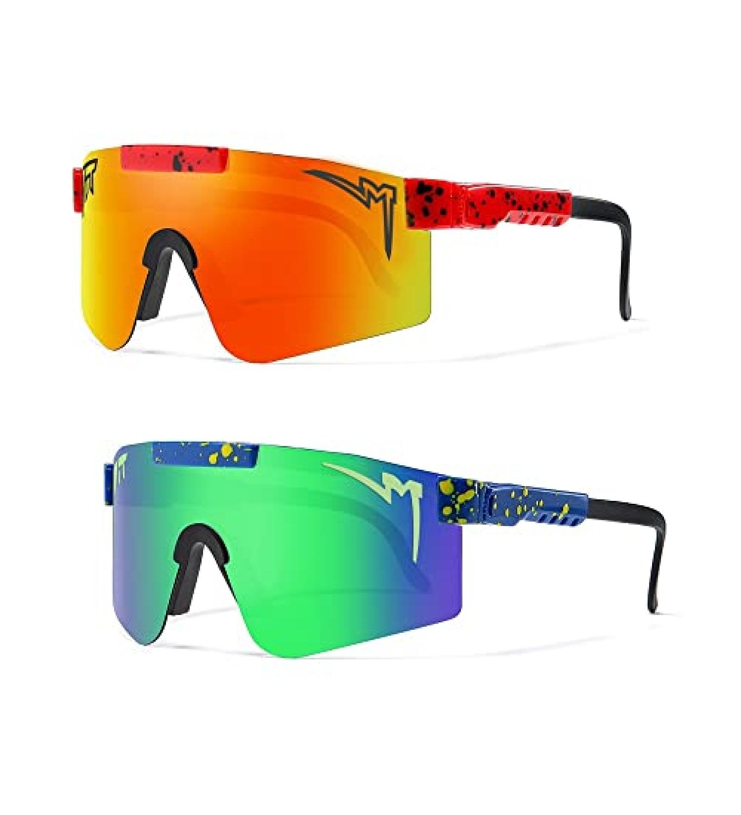 MINH 2 Pack P-VIP Youth Cycling Sunglasses - UV 400 Protection, Polarized Eyewear for Men and Women - Buy Online on GoSupps.com