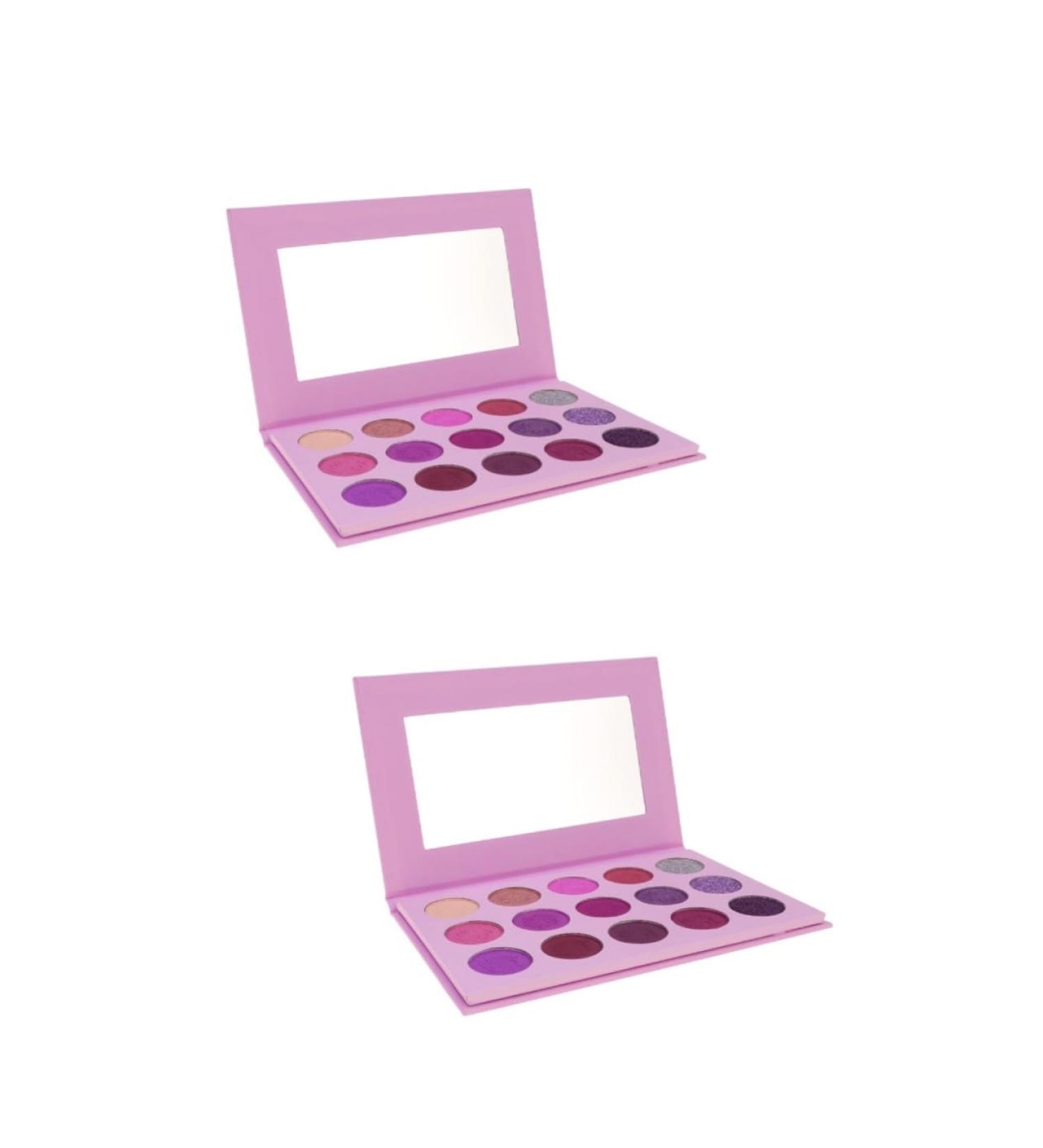 Angoily 2pcs 15 Eyeshadow Makeup Palette Eye Shadow Make up Kit Miss Pearlescent 1 count (Pack of 1) Purplex2pcs - Buy Online on GoSupps.com