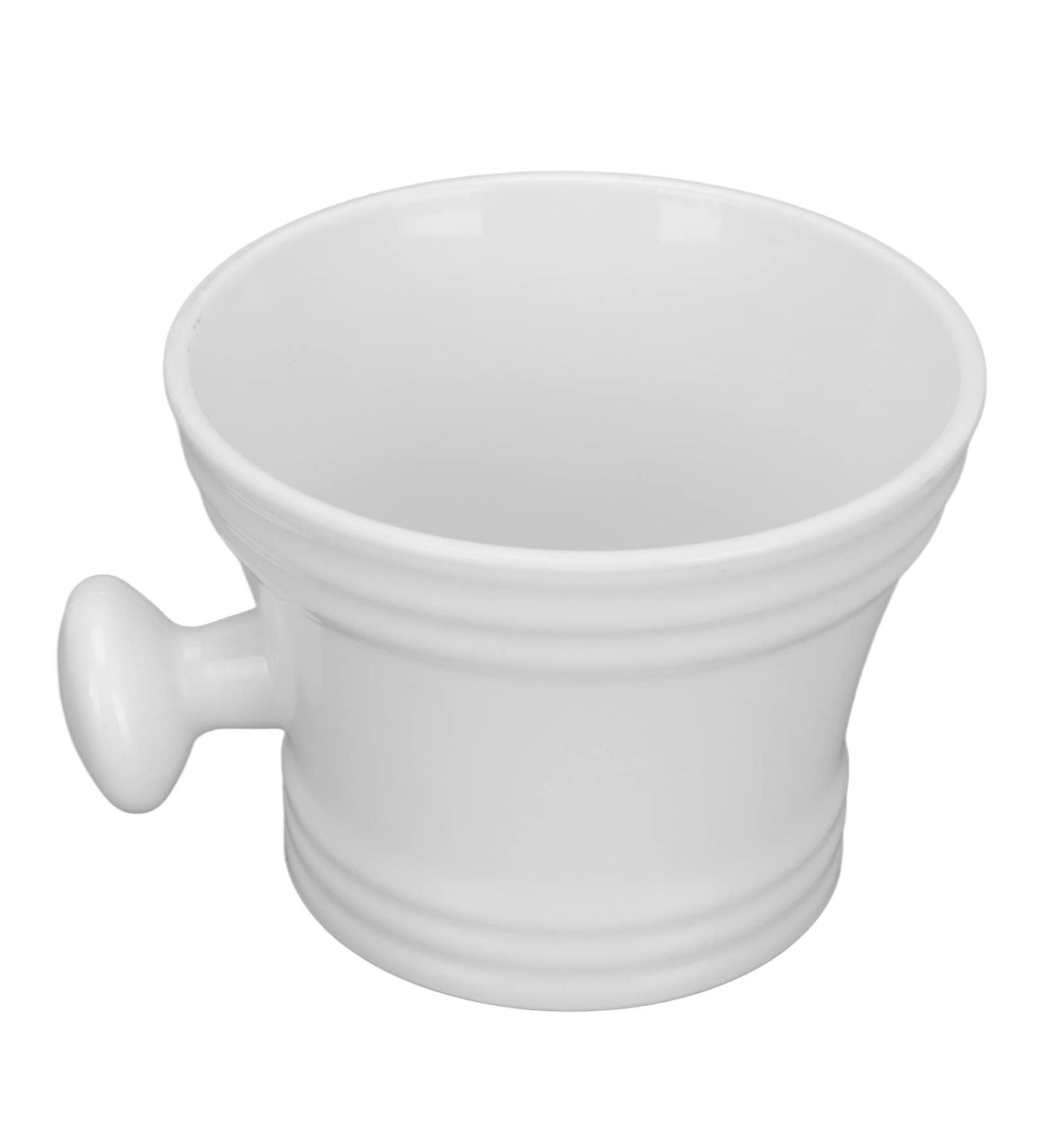 Luxurious Milk White Shaving Mug & Soap Bowl for Men - Perfect for Home Grooming - Buy Online on GoSupps.com