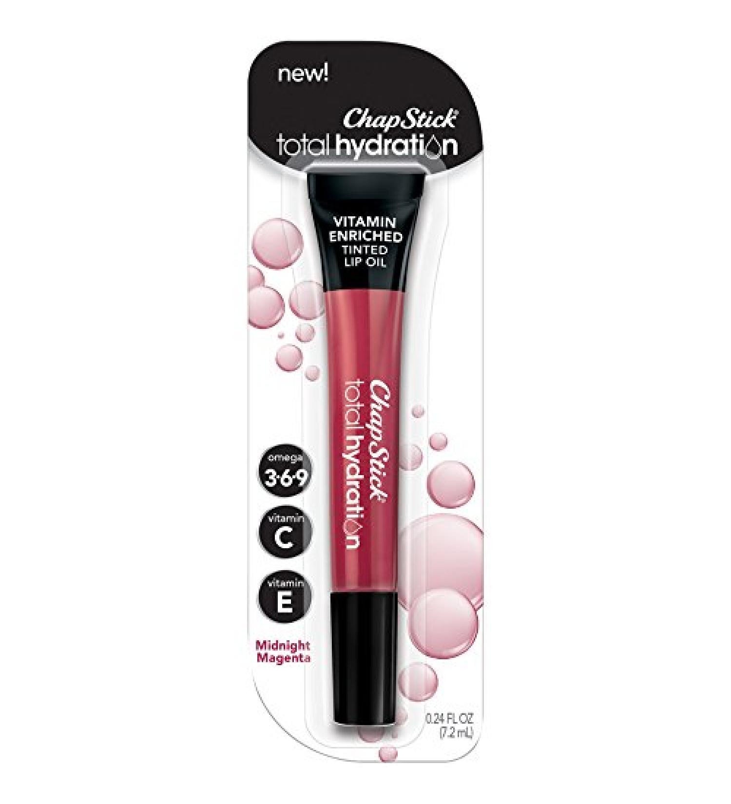 Buy ChapStick Total Hydration Midnight Magenta Tinted Lip Oil - Vitamin Enriched Lip Care 0.24 Oz - International Shipping Available - Buy Online on GoSupps.com