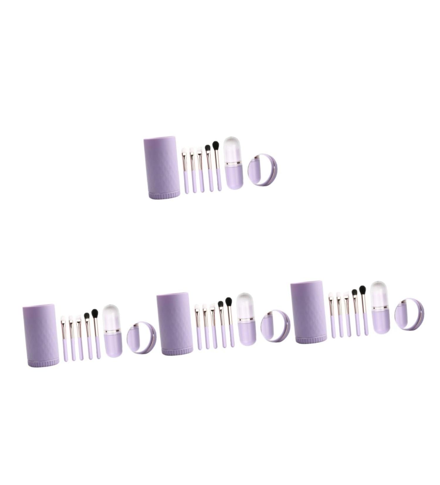 POPETPOP 4 Sets Makeup Brush Set Thick Aluminum Tube Makeup Set Portable Travel - Buy Online on GoSupps.com