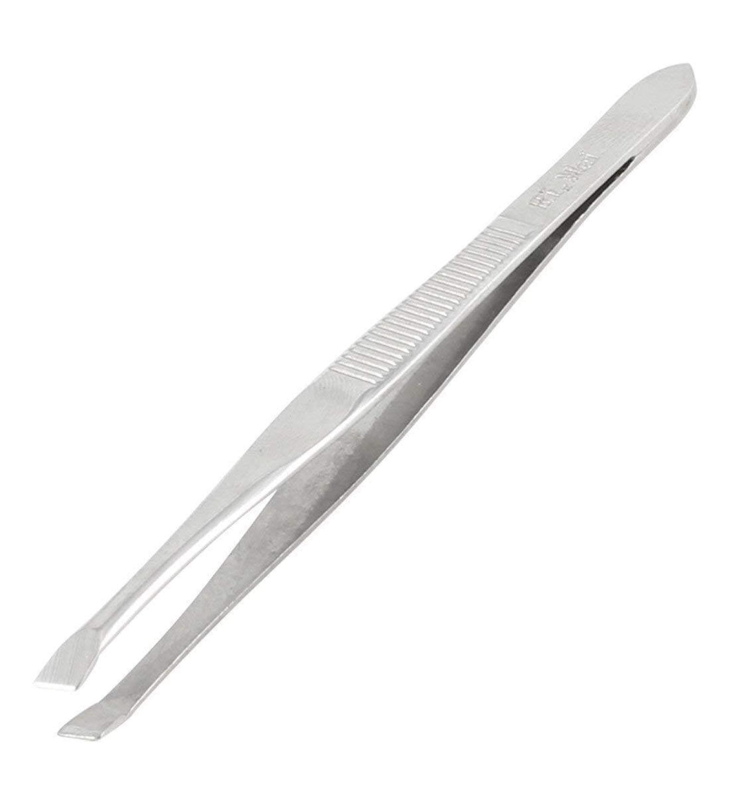 Pulabo Stainless Steel Slanted Tip Eyebrow Tweezers - Durable Portable & Affordable Makeup Tool - Buy Online on GoSupps.com