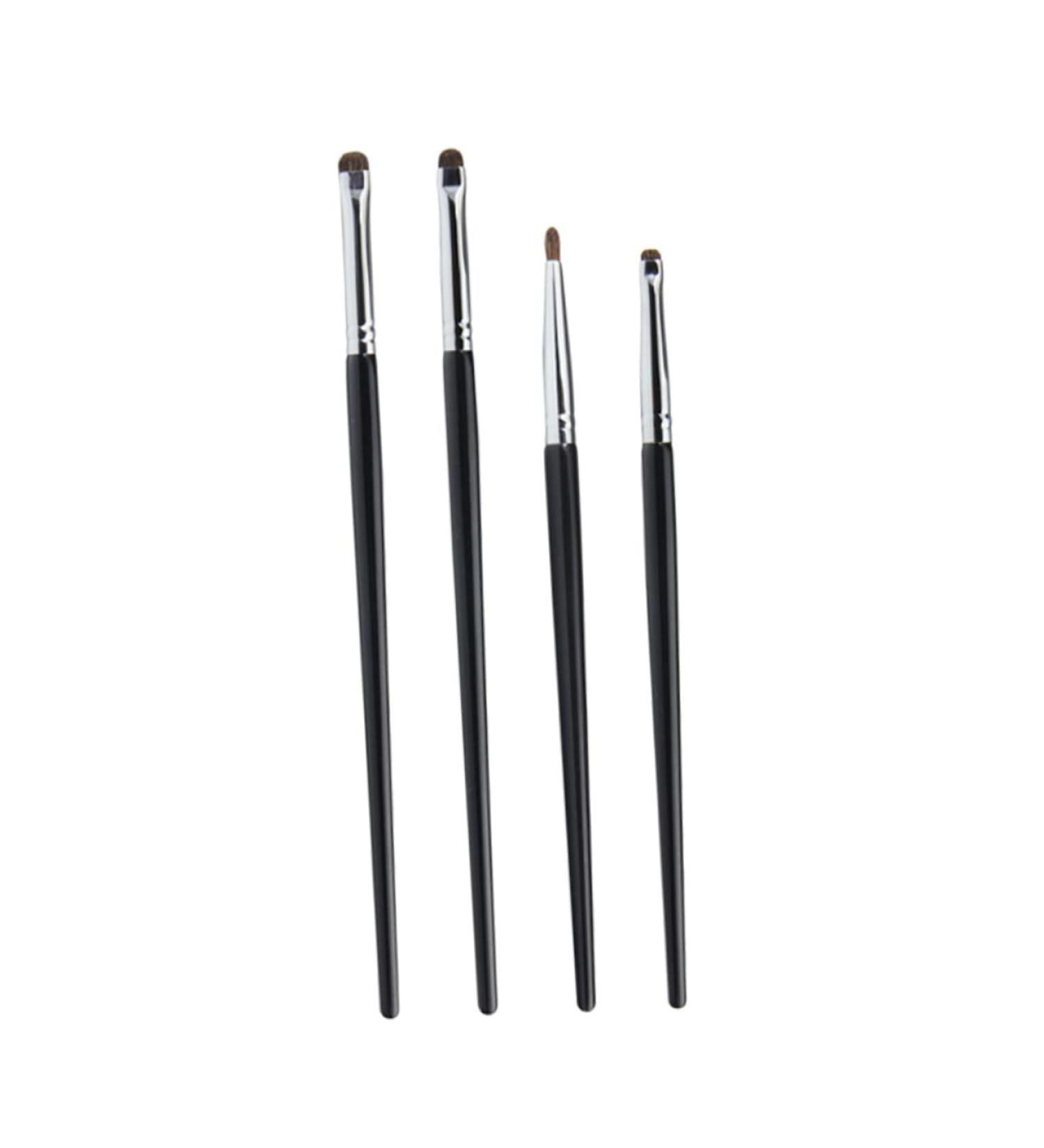 NOLITOY 4pcs Wooden Handle Black Eyeliner Brush Small Eyeliner Brush Eyeliner Makeup Brush - Buy Online on GoSupps.com