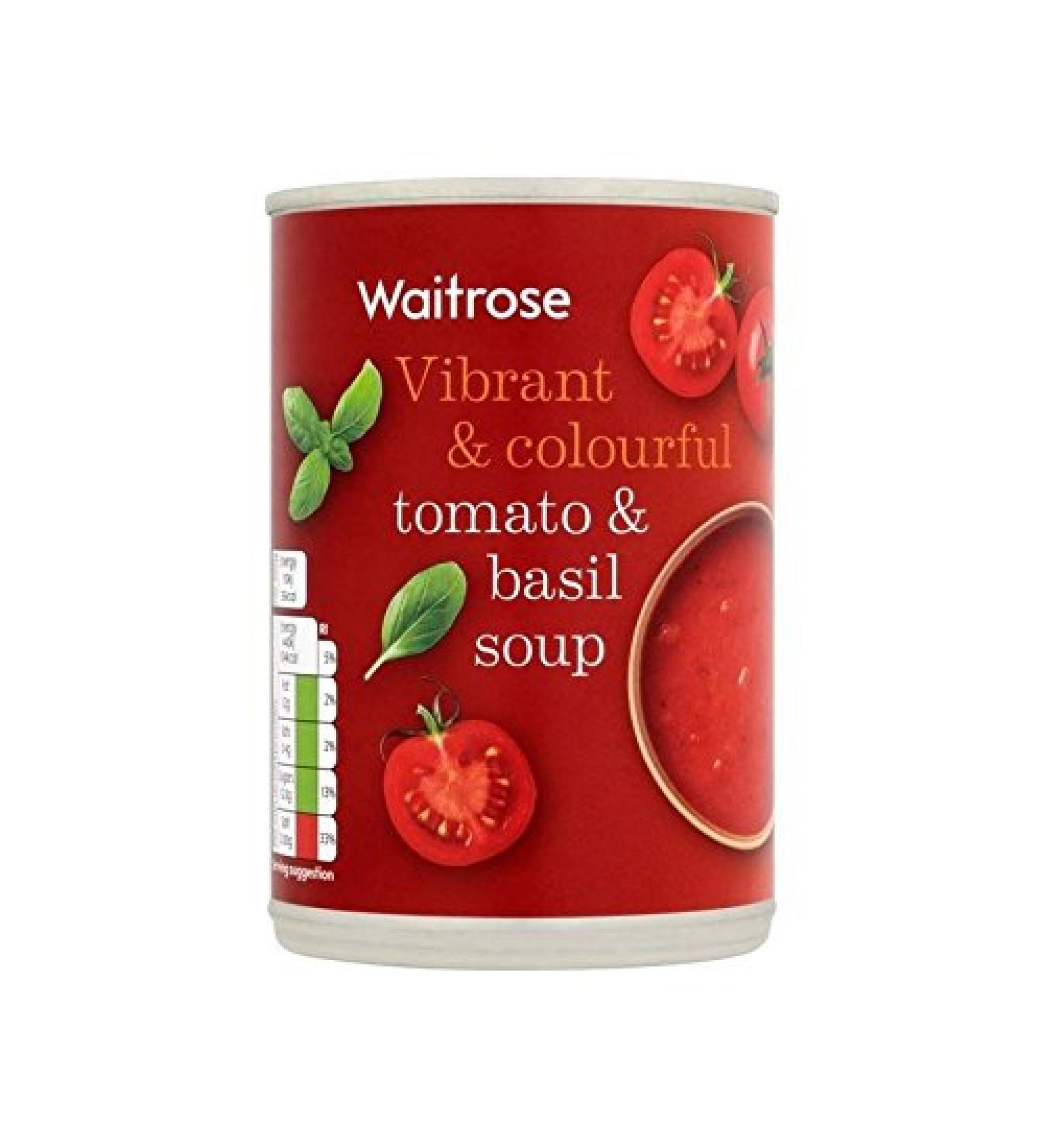 Tomato & Basil Soup Waitrose 400g