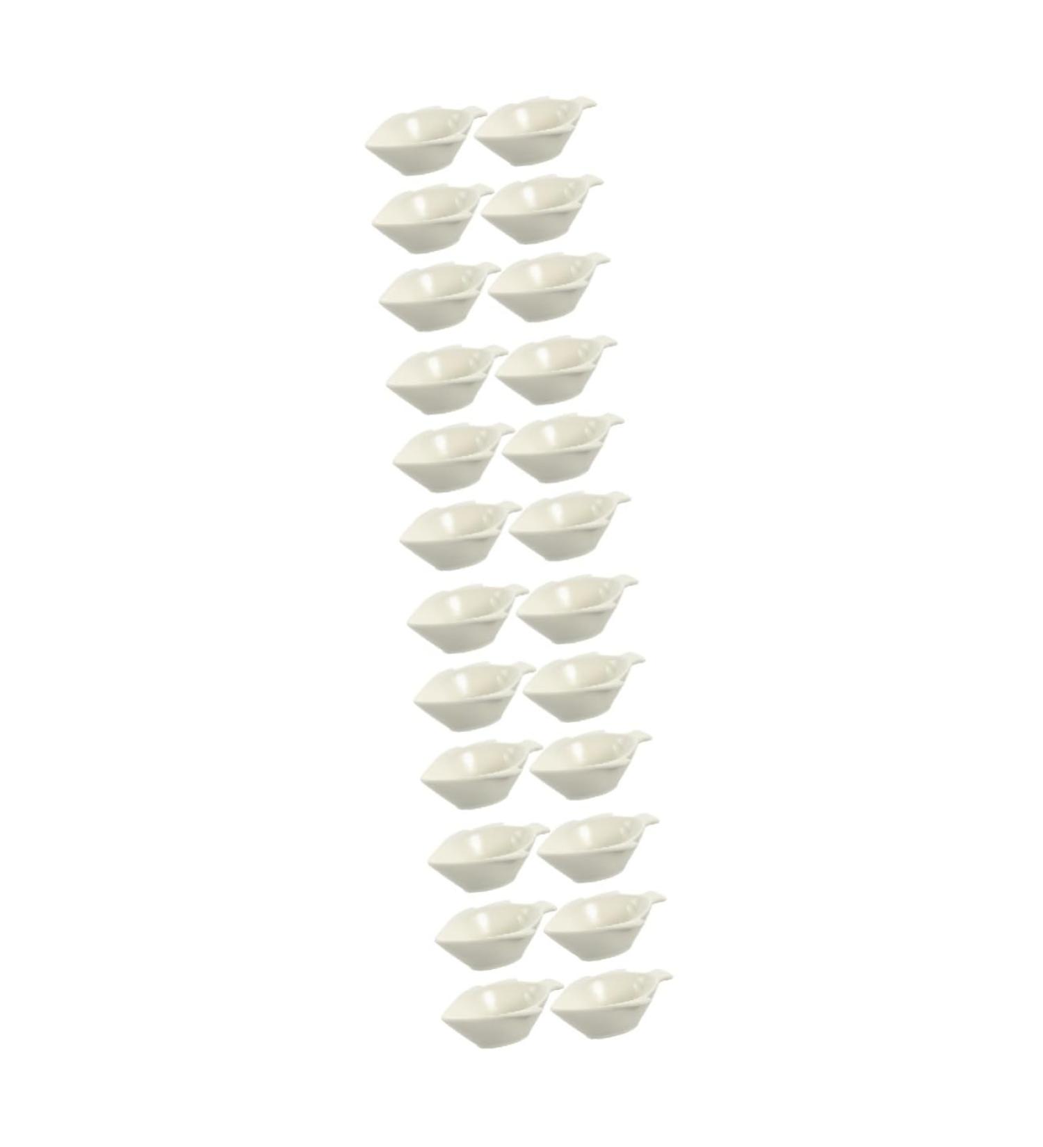 HOMSFOU 24 Pcs Fish Shaped Ceramic Dish Sauce Cups Pinch Prep Bowls Dip Dishes Soy Sauce Plates Soy Sauce Dishes Side Dish Bowls Ceramic Dip Bowls Sauce Bowl Japan Household re-usable - Buy Online on GoSupps.com