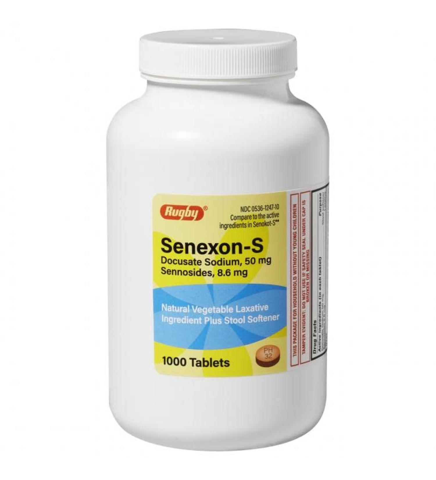 Rugby Senexon-S Senna & Dousate Sodium 1000ct