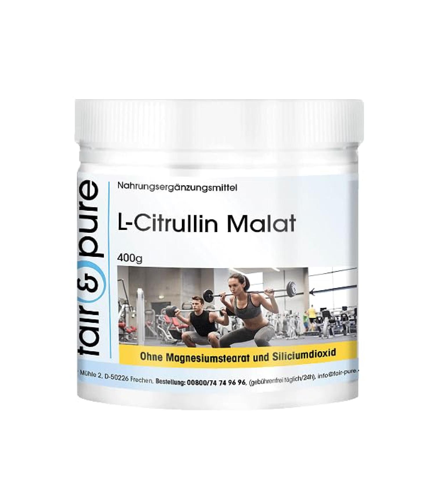 Fair & Pure L-Citrulline Malate 400g Powder | Pure Vegan Supplement - No Additives - Bulk Pack - Buy Online on GoSupps.com
