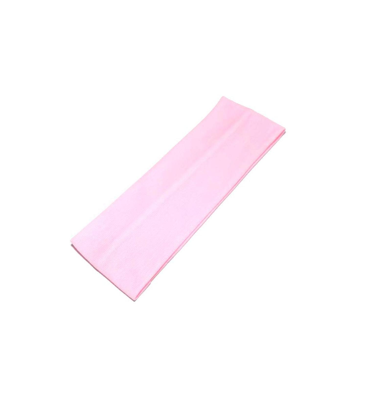 WESTEND CHOICE 7cm Wide Headbands Plain Stretchy Hairband Unisex Kylie Headband Bandeau Gym Exercise Headbands for Women & Men Soft Yoga Head Band (Light pink)