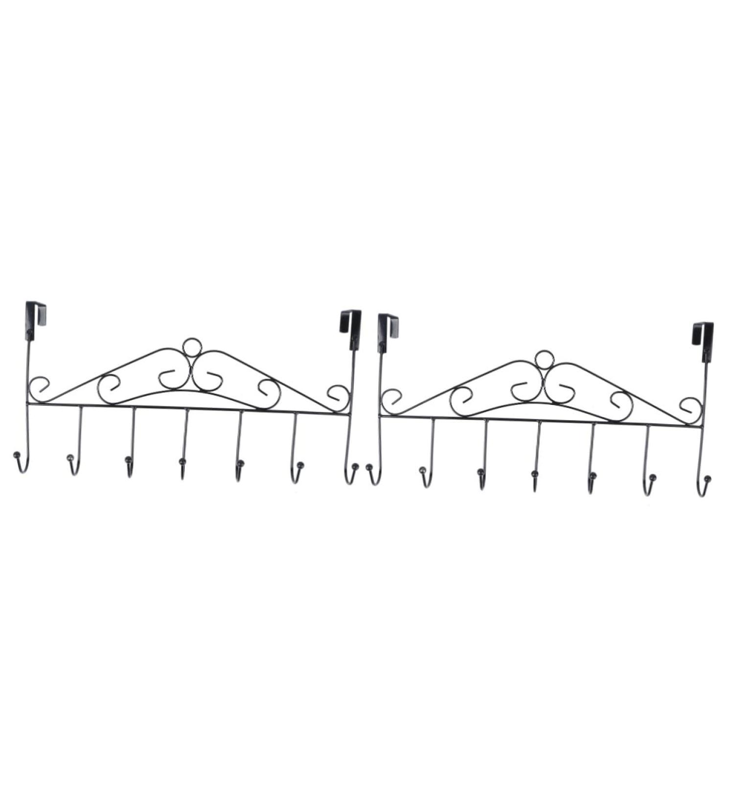 STOBAZA Ceiling Hook 2pcs Metal Clothes Rack Self Adhesive Wall Hooks Coat Hanger Rack Hook up Kitchen Door Cloth Hook - Buy Online on GoSupps.com