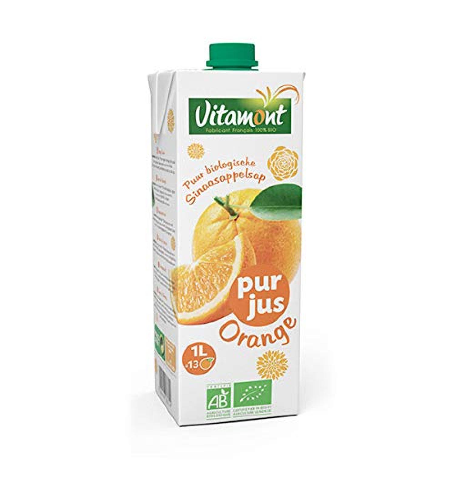 Vitamont - Tetra Pak Pure Organic Orange Juice 1L - Sold per unit - Buy Online on GoSupps.com