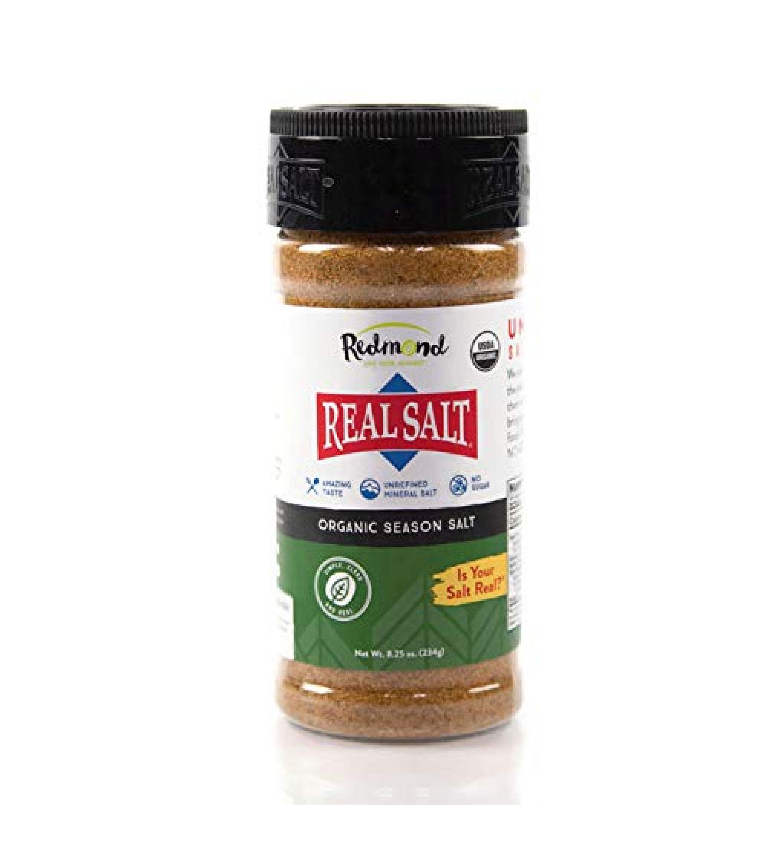 Redmond Real Sea Salt - Organic Gluten Free Seasoning (8 oz) - Buy Online on GoSupps.com