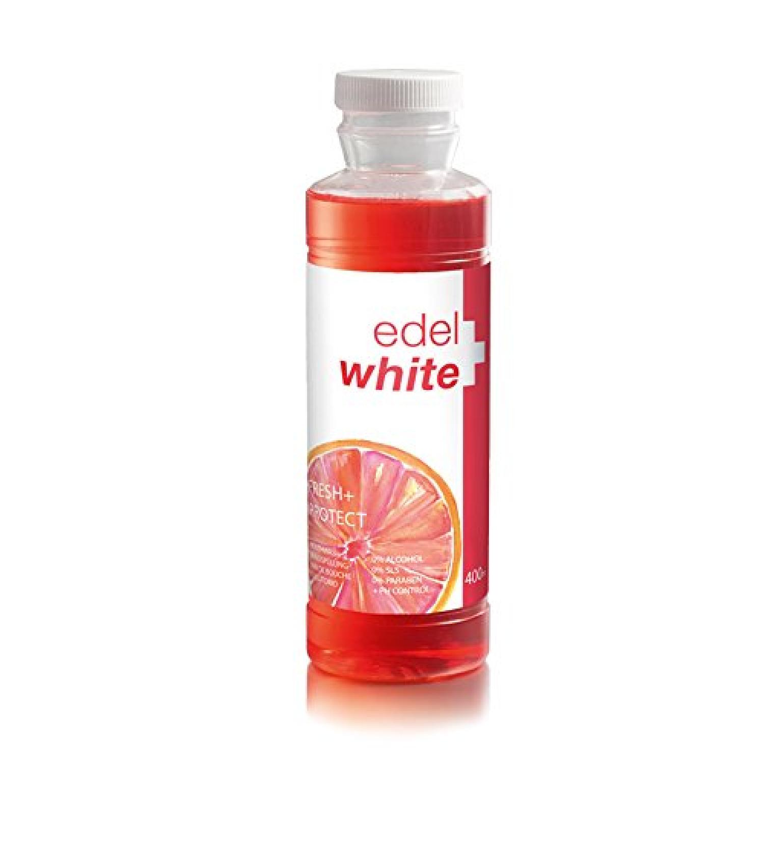 Curaden Edel+white mouthwash Fresh + Protect 400ml value pack of 3 3 x 400 ml