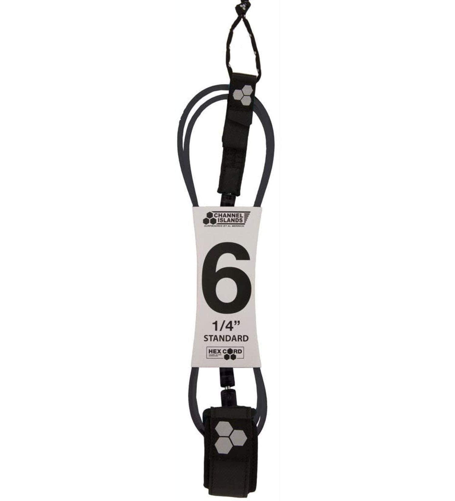 Channel Islands Surfboards HEX Cord STD Black 6' - Premium Quality Surfboard Leash - Buy Online on GoSupps.com