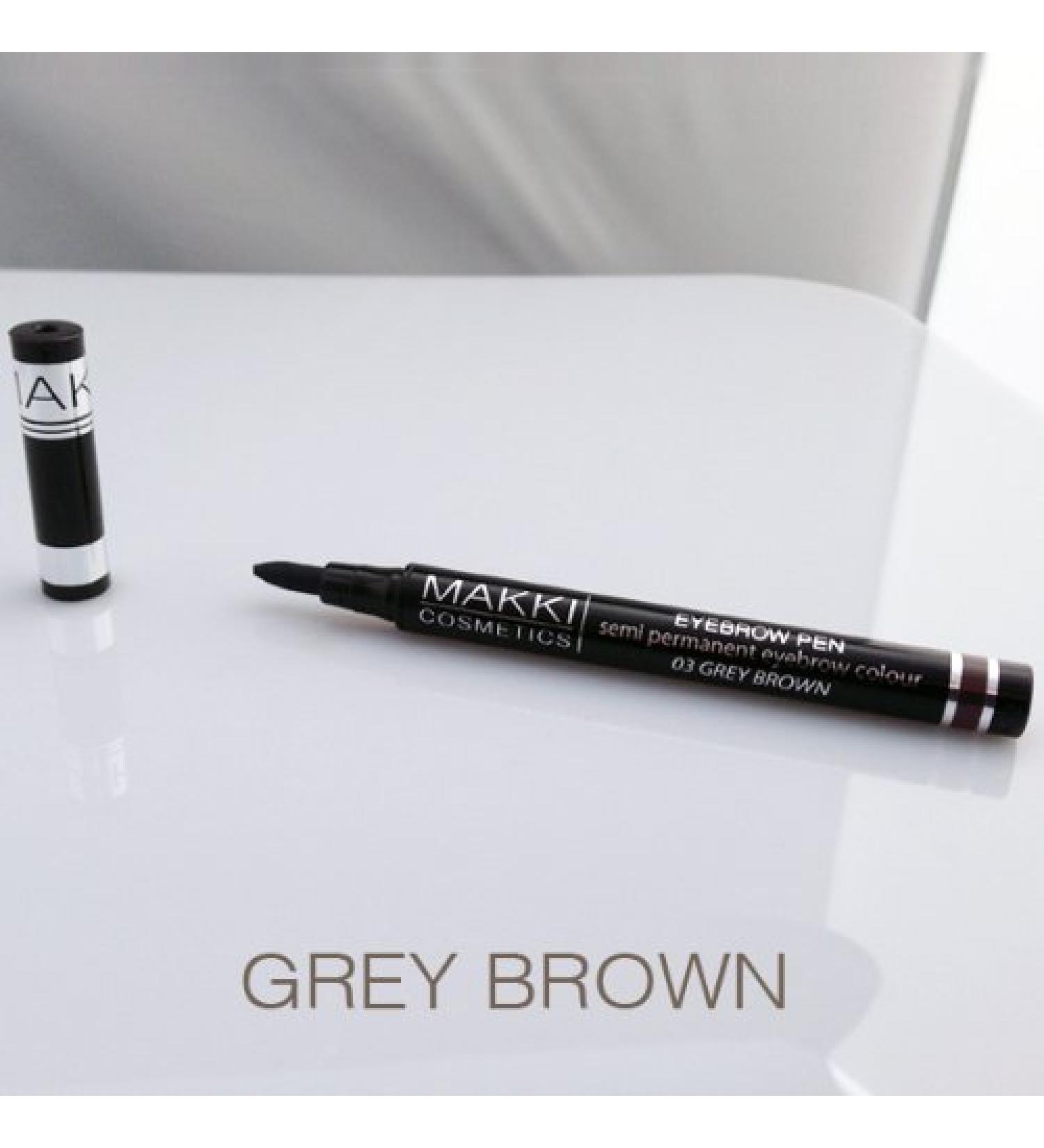 Makki semi-permanent eyebrow colour pencil long soft eyebrows grey brown 03 grey-brown